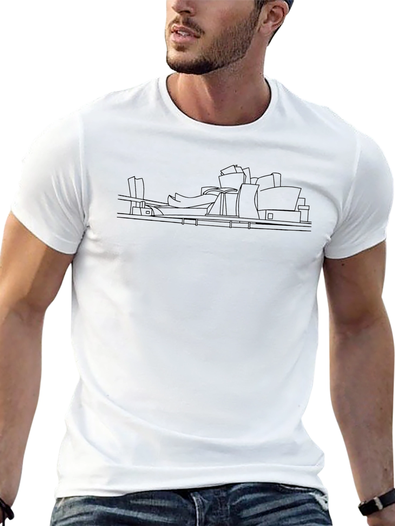 Black Guggenheim Bilbao Graphic Tee