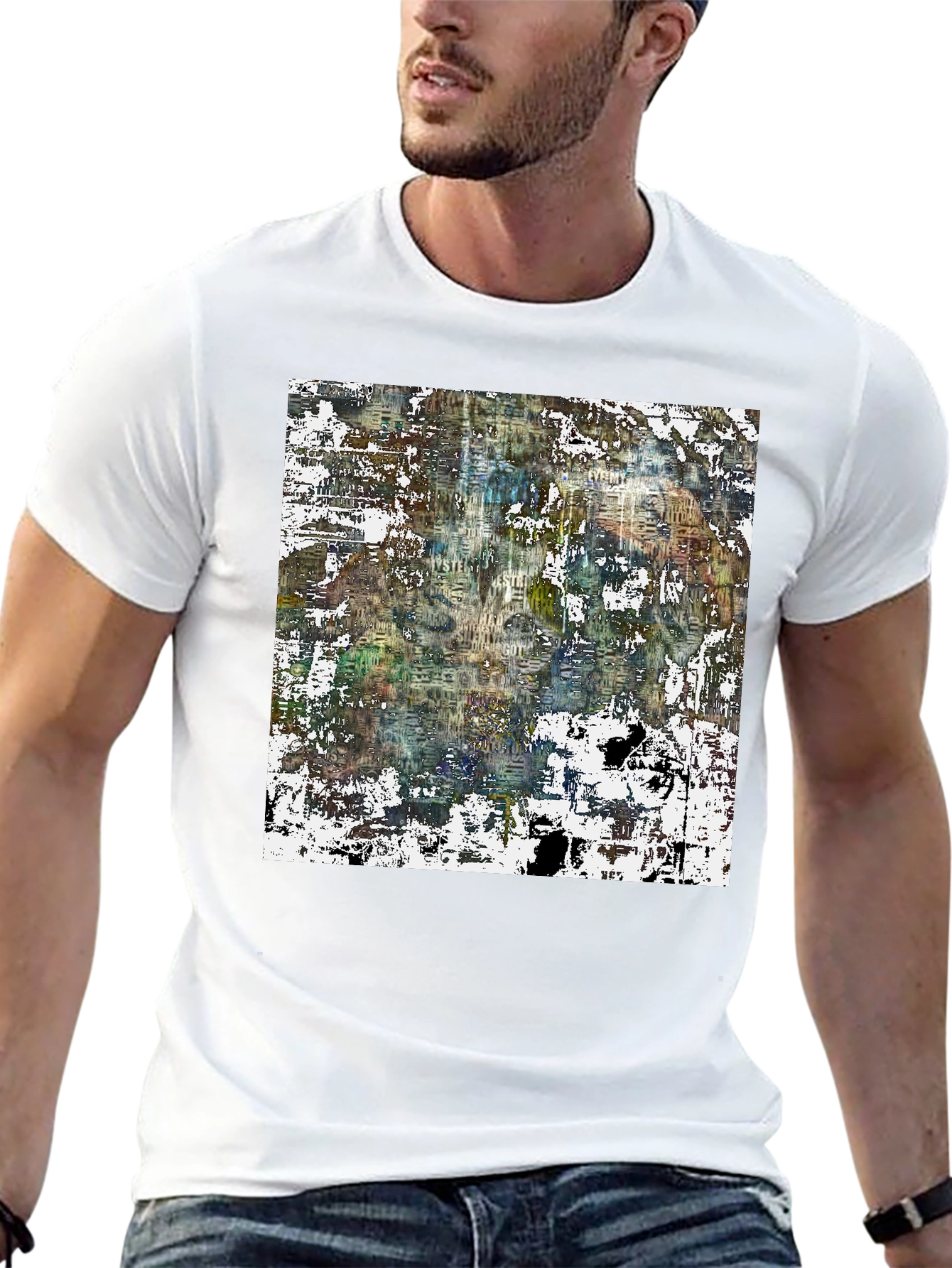 Abstract Art Print Black Tee