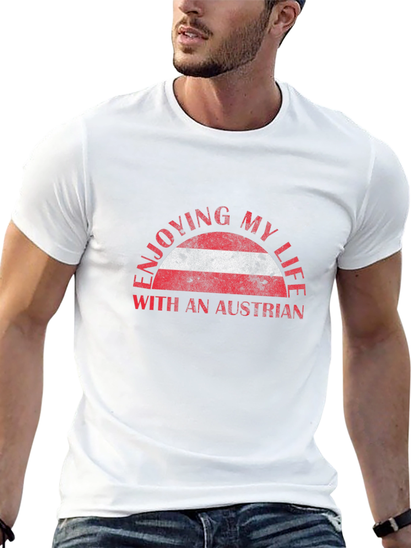 Enjoying My Life Austrian Flag T-Shirt