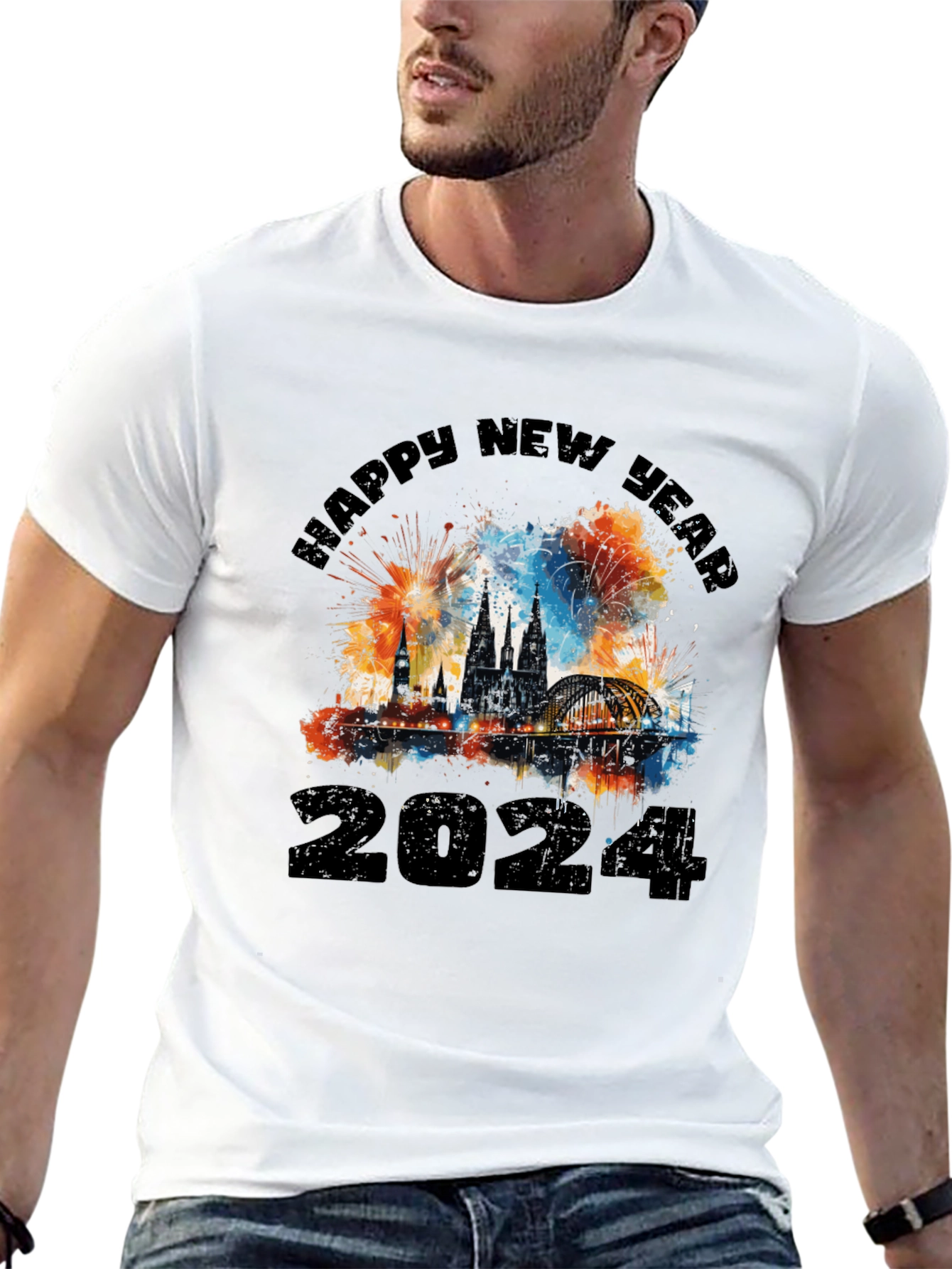 Happy New Year 2024 Cologne Fireworks T-Shirt