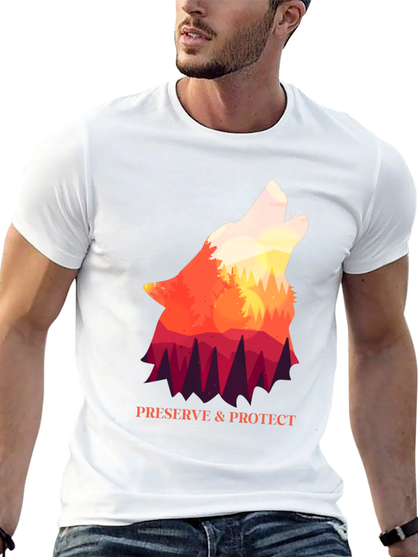 Wolf Preserve & Protect Graphic T-Shirt
