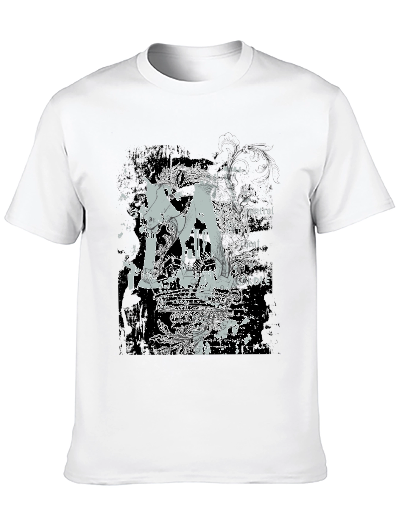 Graphic Tee: Crown & Horse Design