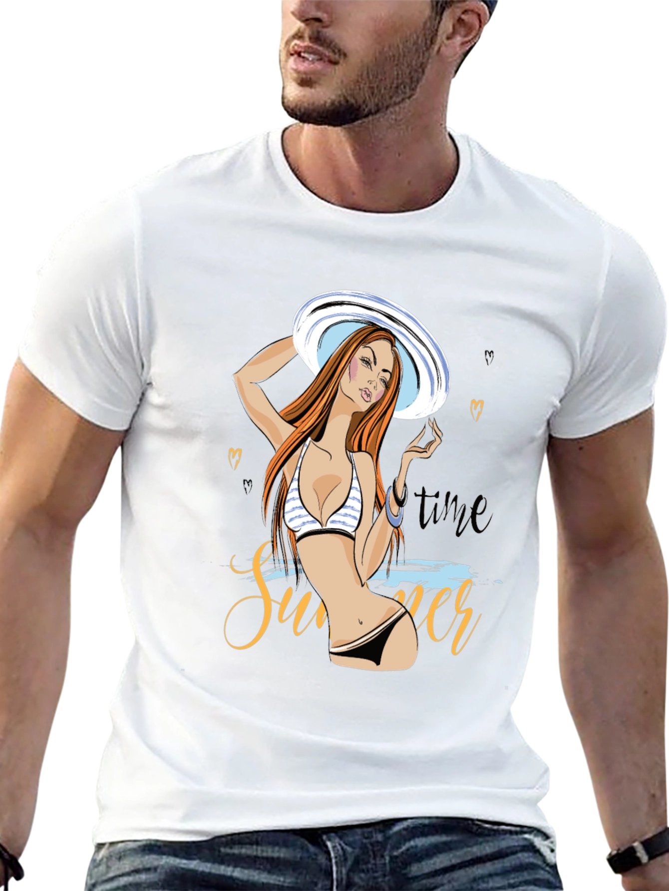 Summer Time Womans Graphic T-Shirt
