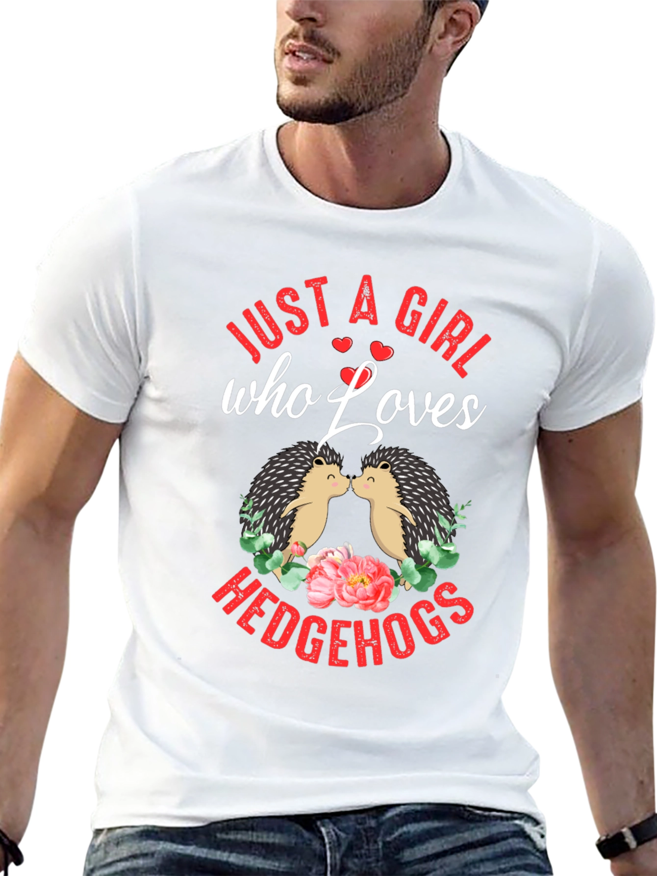 Girl Who Loves Hedgehogs Graphic Tee