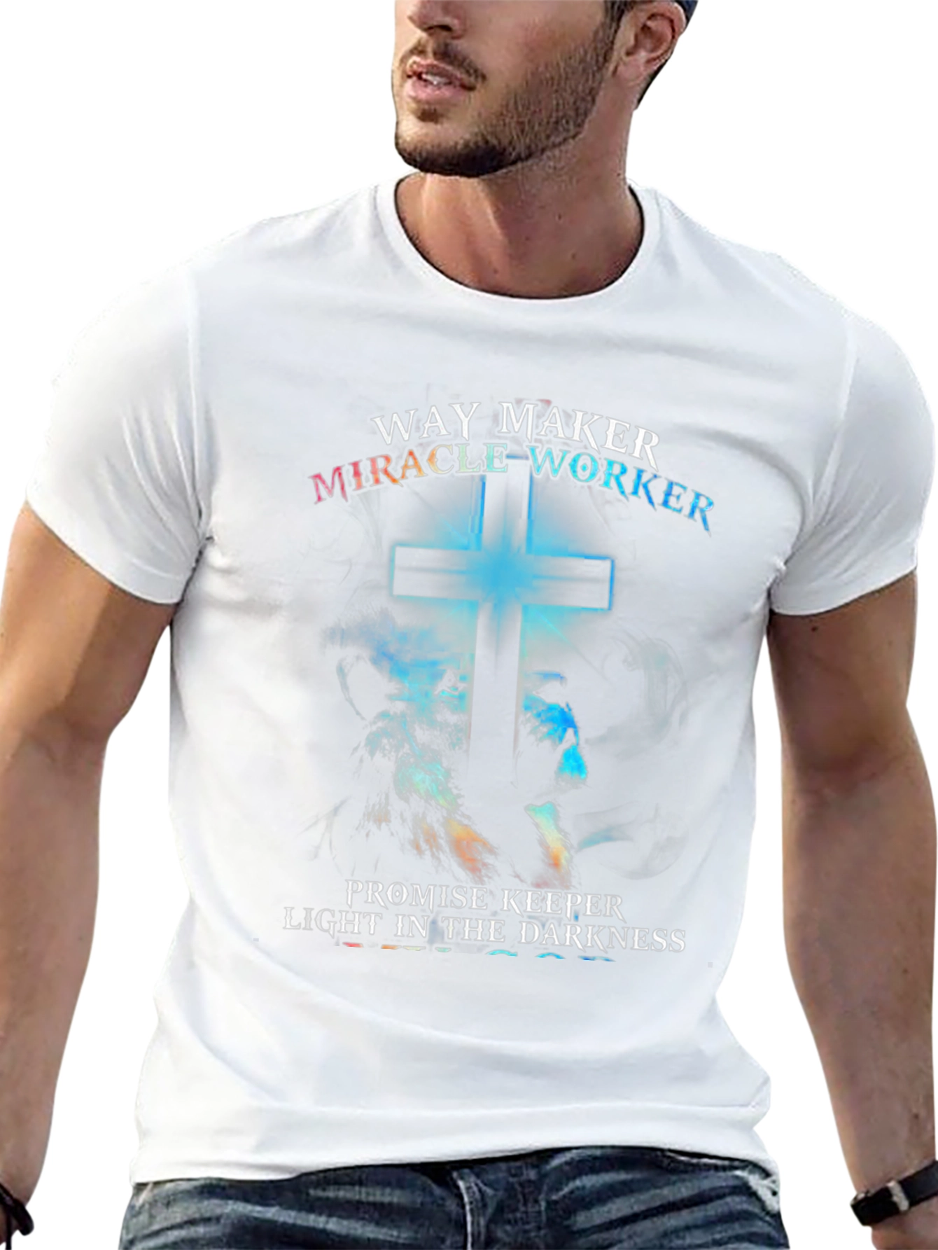 Way Maker T-Shirt - Lion & Cross Graphic Tee