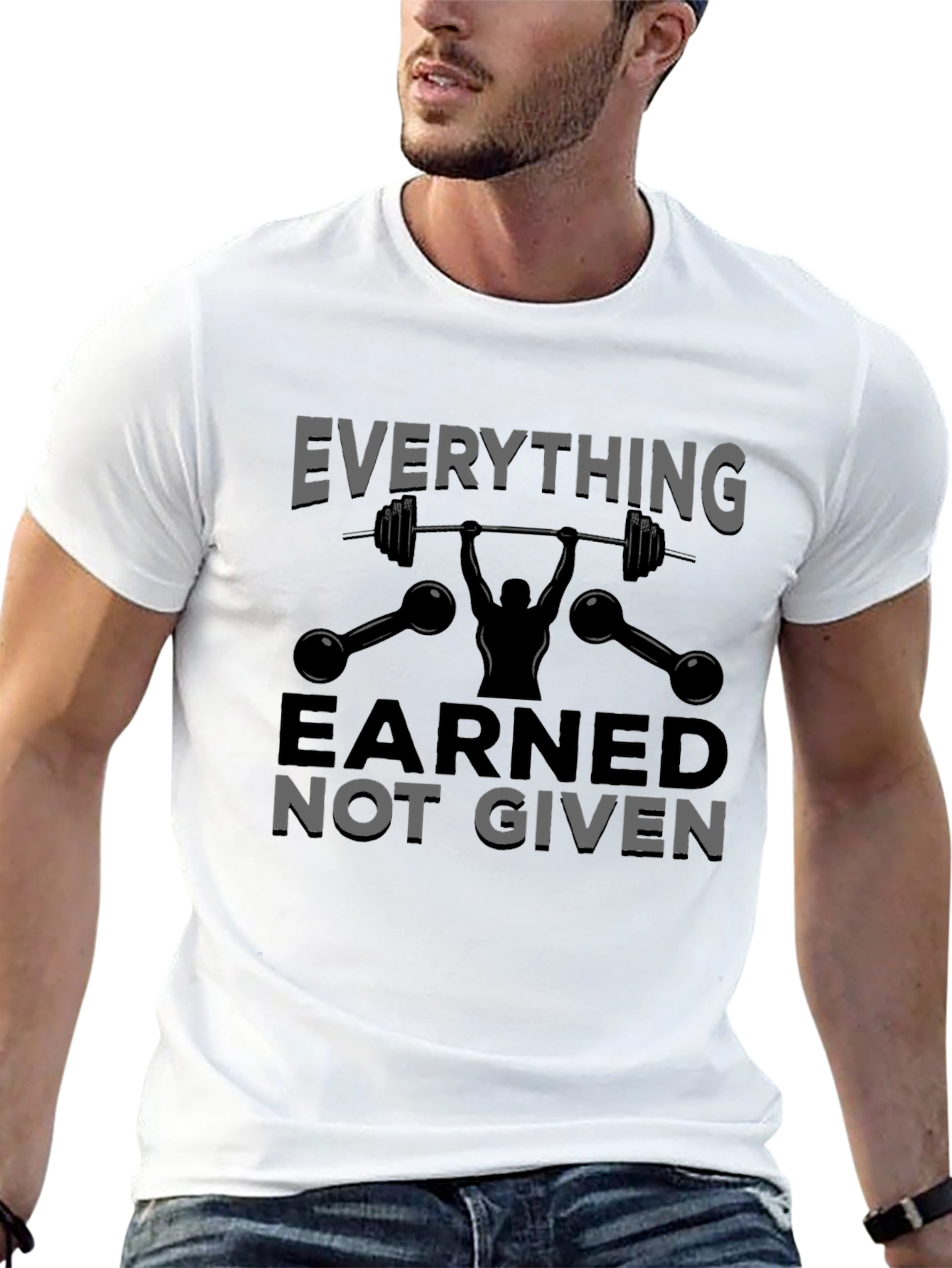 Earned Not Given Weightlifting Graphic T-Shirt