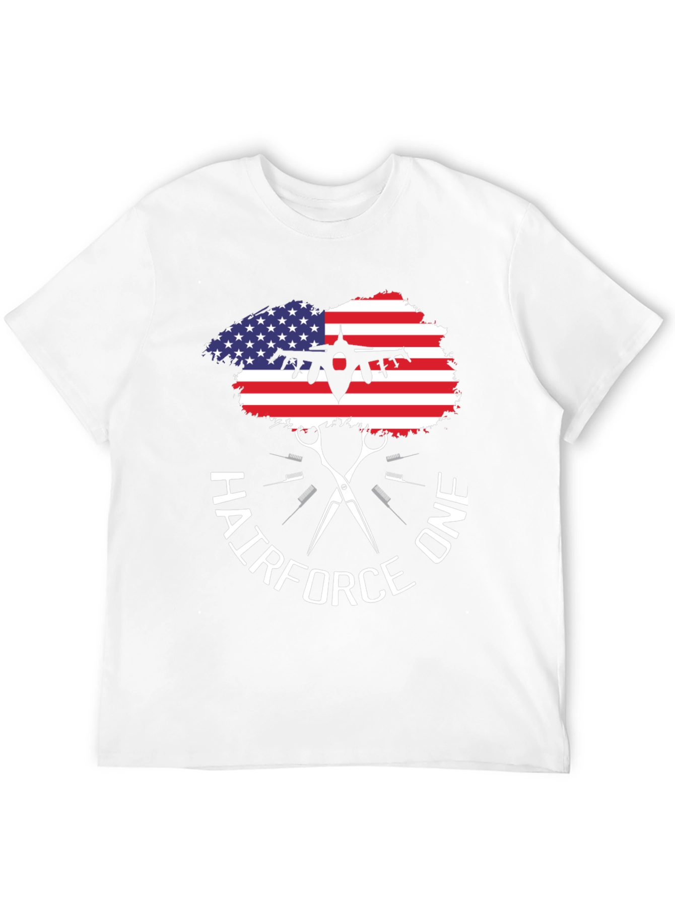 Hairforce One T-Shirt - Barber USA Flag Tee