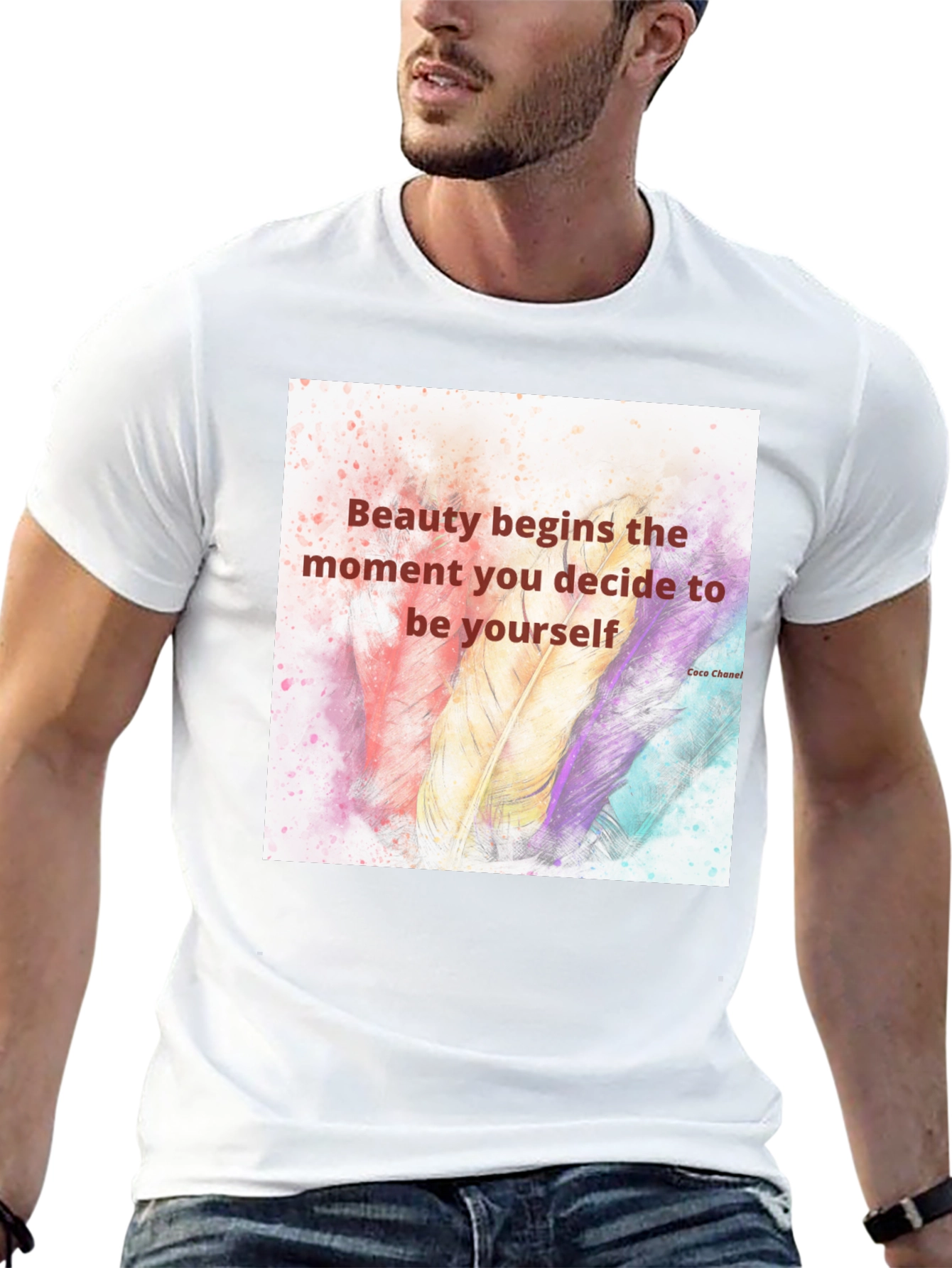 Beauty Begins T-Shirt - Inspirational Quote Tee
