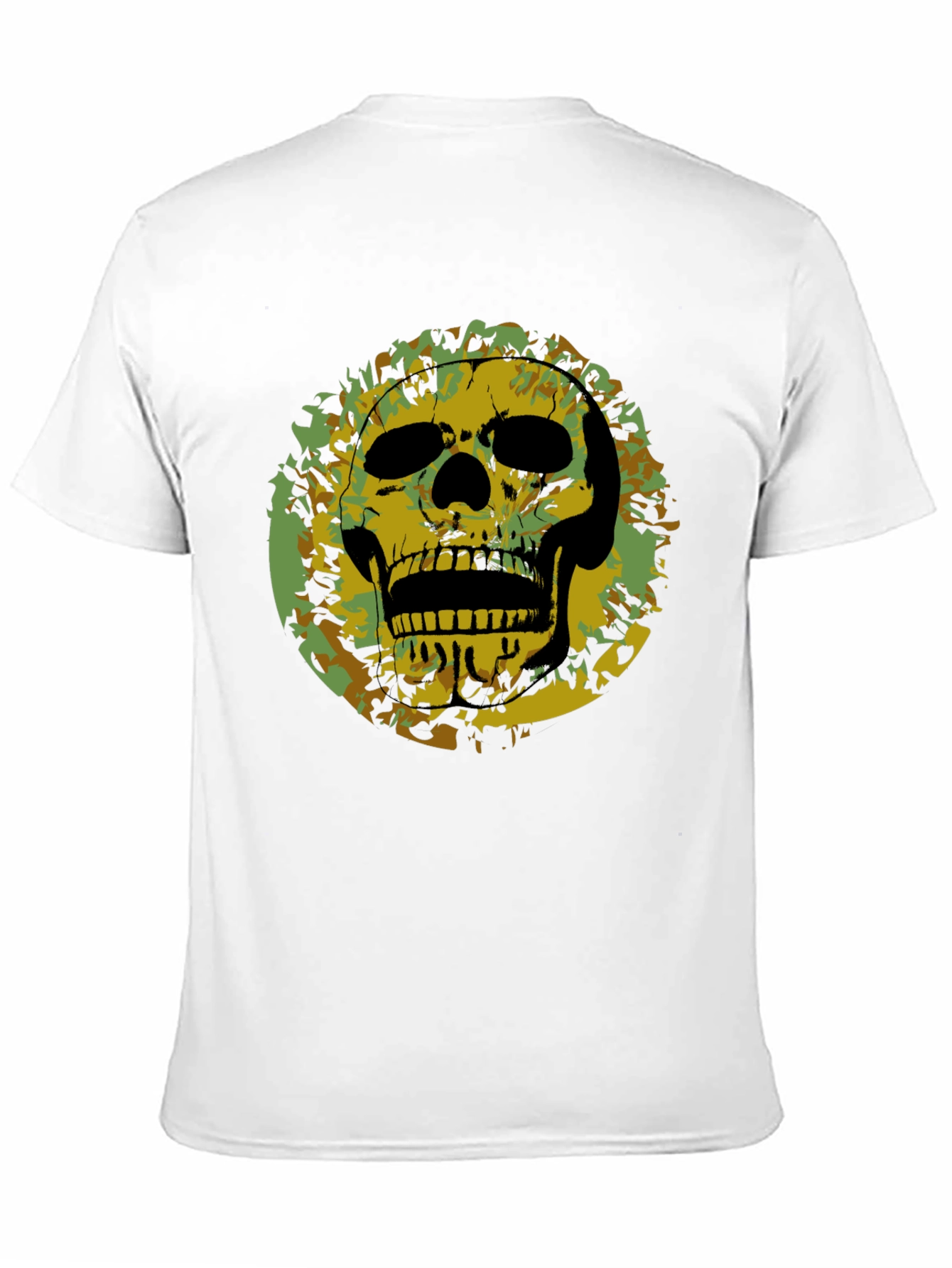 Skull Camo Graphic Print T-Shirt