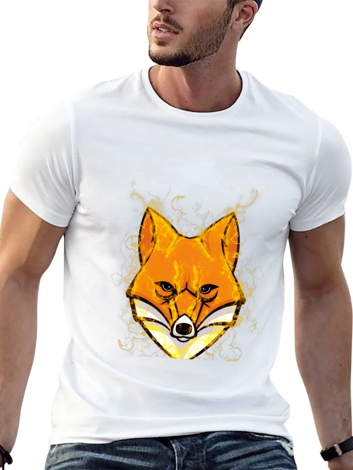 Fox Head Graphic Black T-Shirt