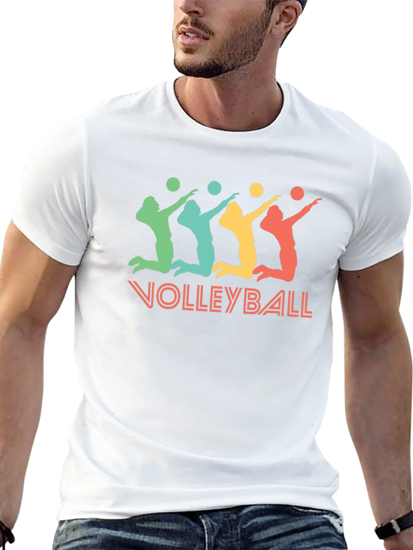 Volleyball Graphic T-Shirt - Black
