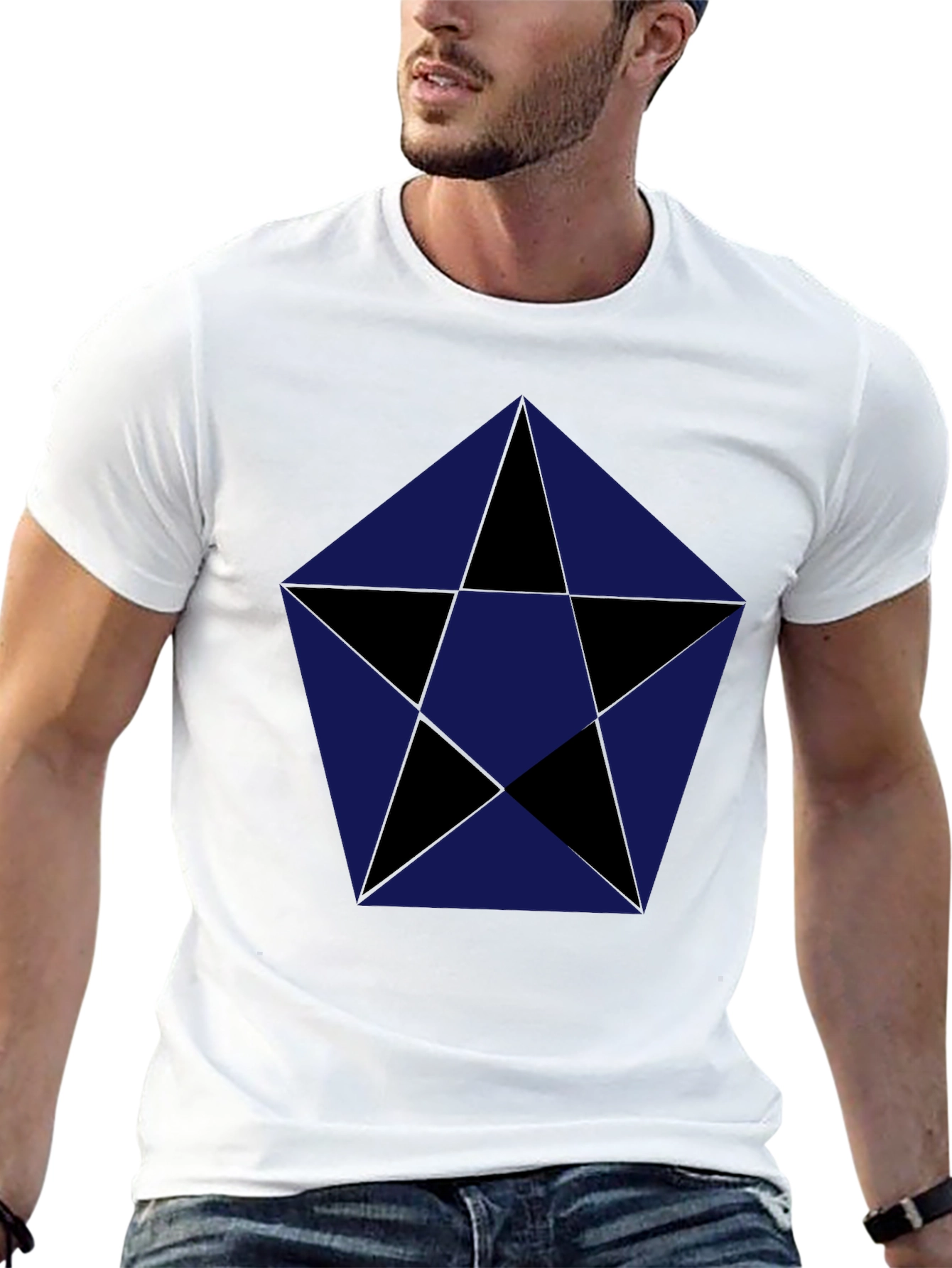 Geometric Star T-Shirt - Modern Design Tee