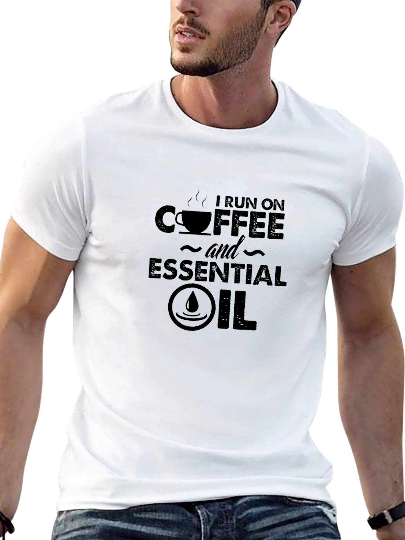 Coffee and Essential Oil T-Shirt - Funny Novelty Tee
