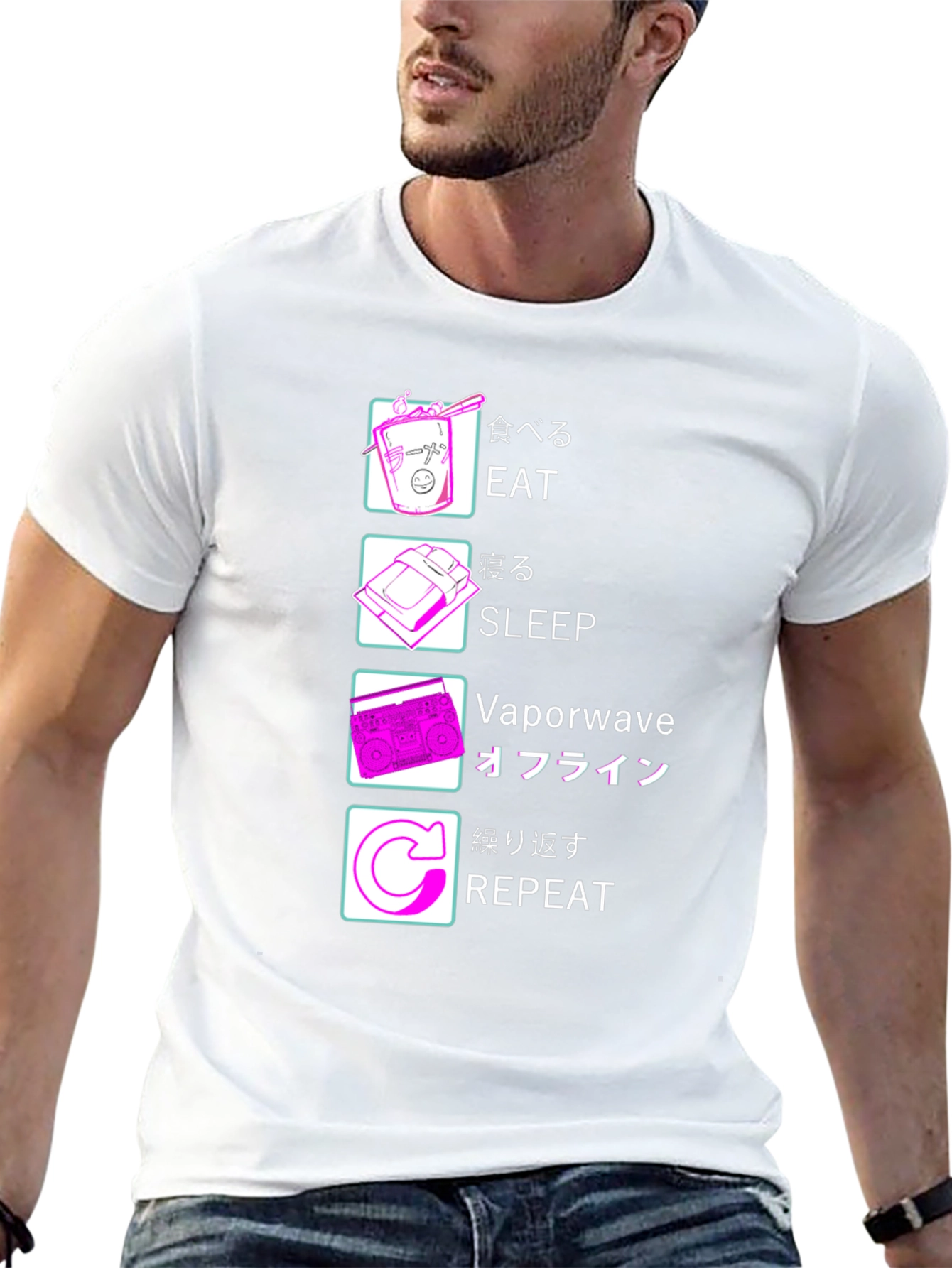 Eat Sleep Vaporwave Repeat T-Shirt