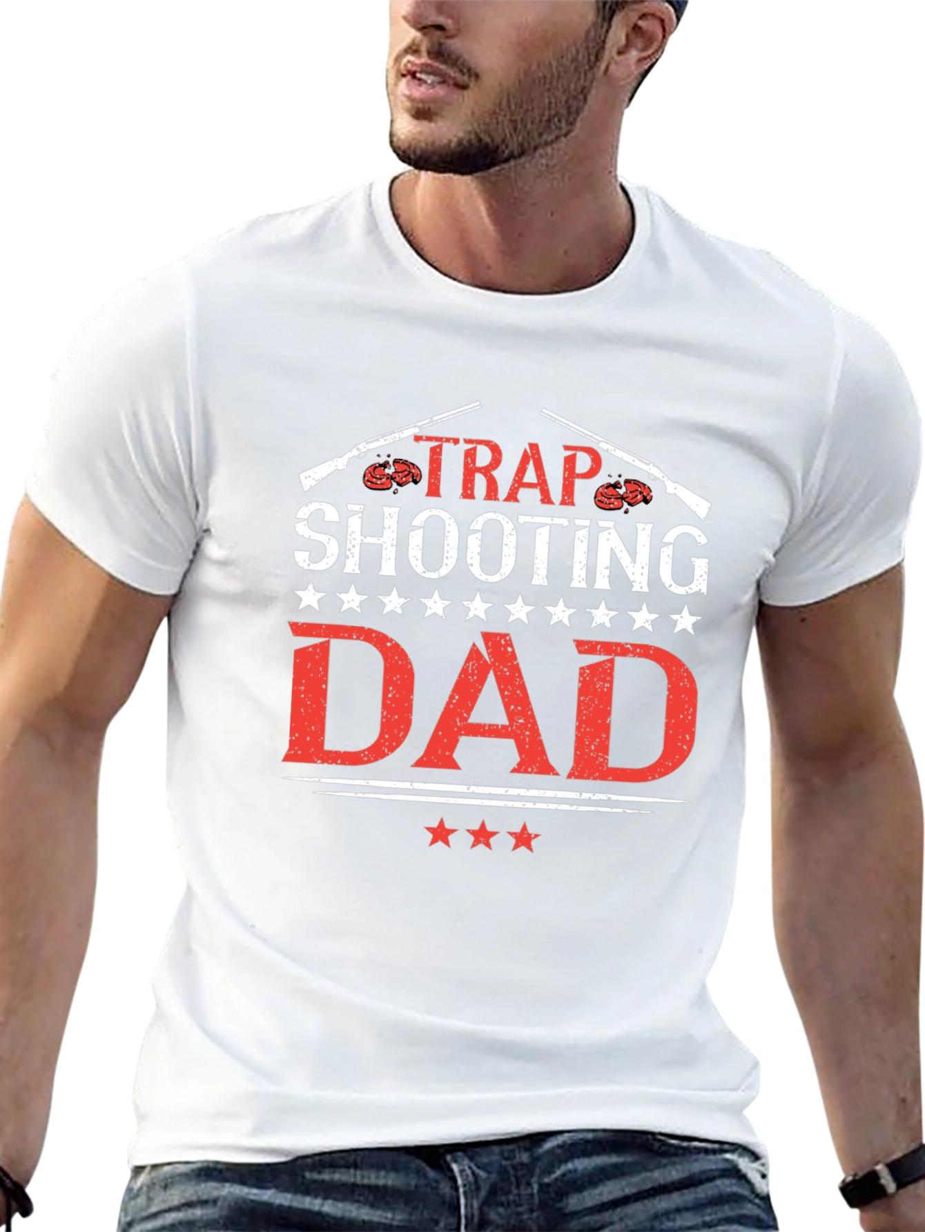 Trap Shooting Dad Graphic T-Shirt