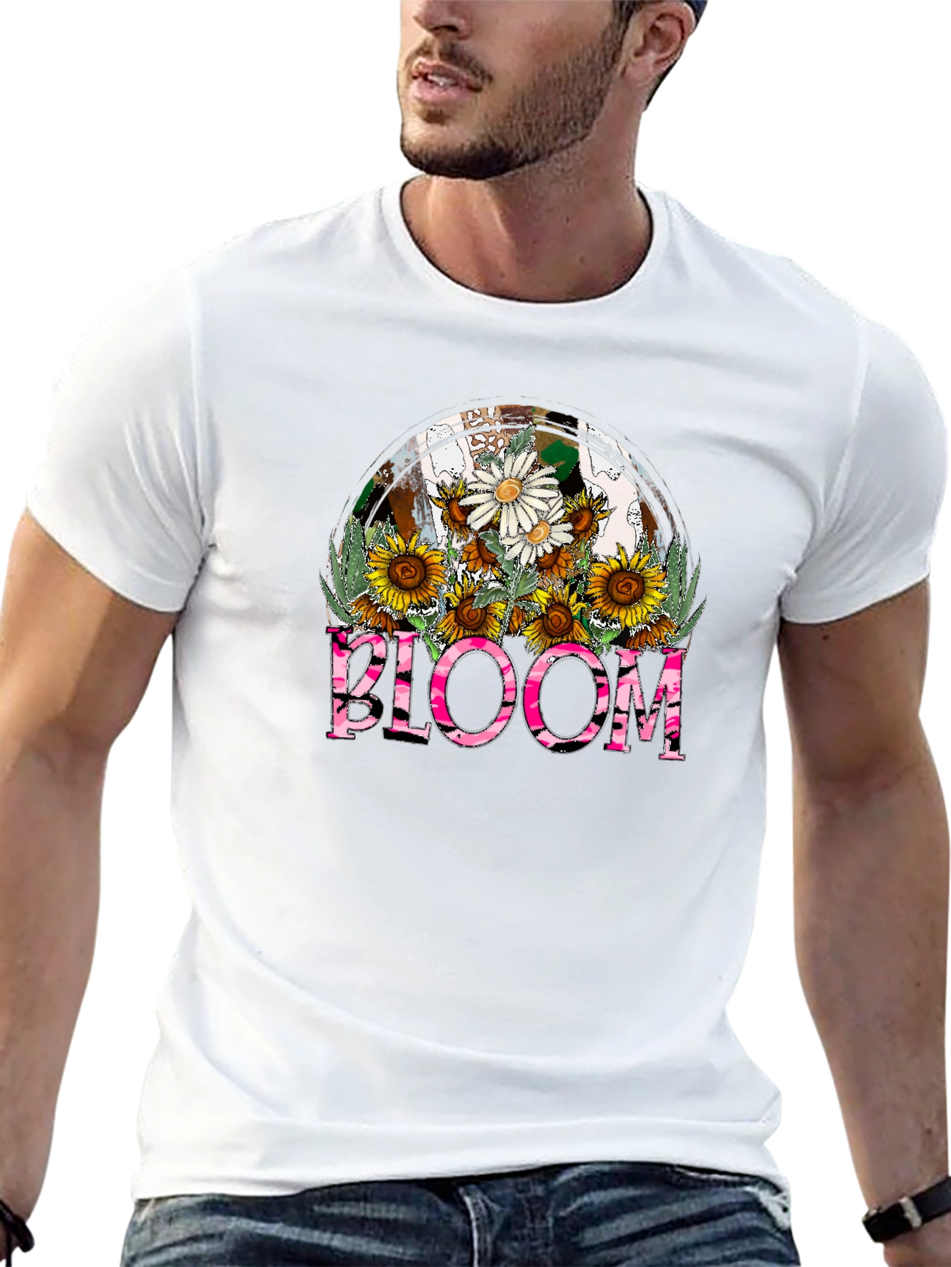 Bloom Floral Graphic T-Shirt - Stylish Casual Tee