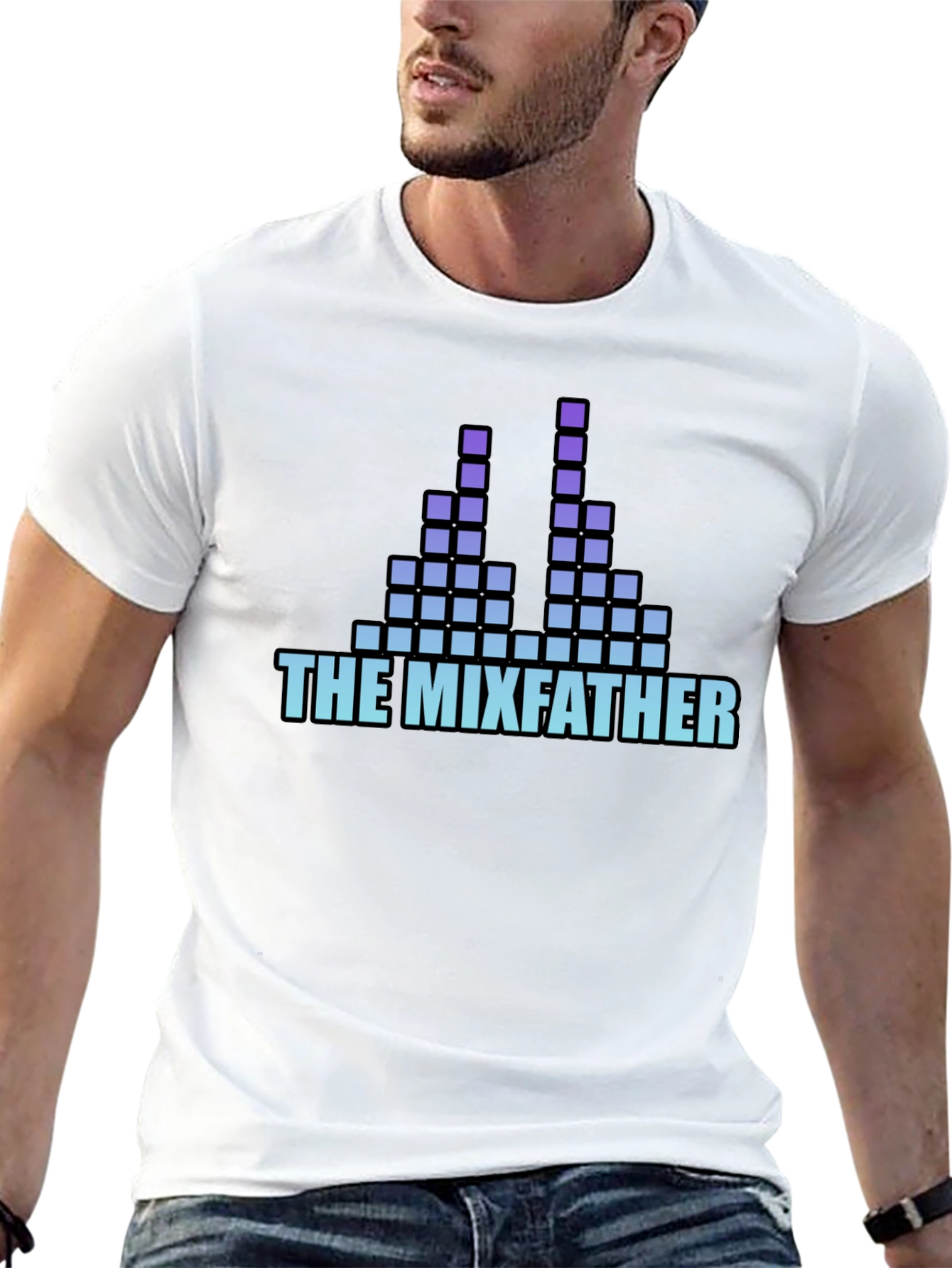 The Mixfather T-Shirt - DJ Music Pixel Art Tee