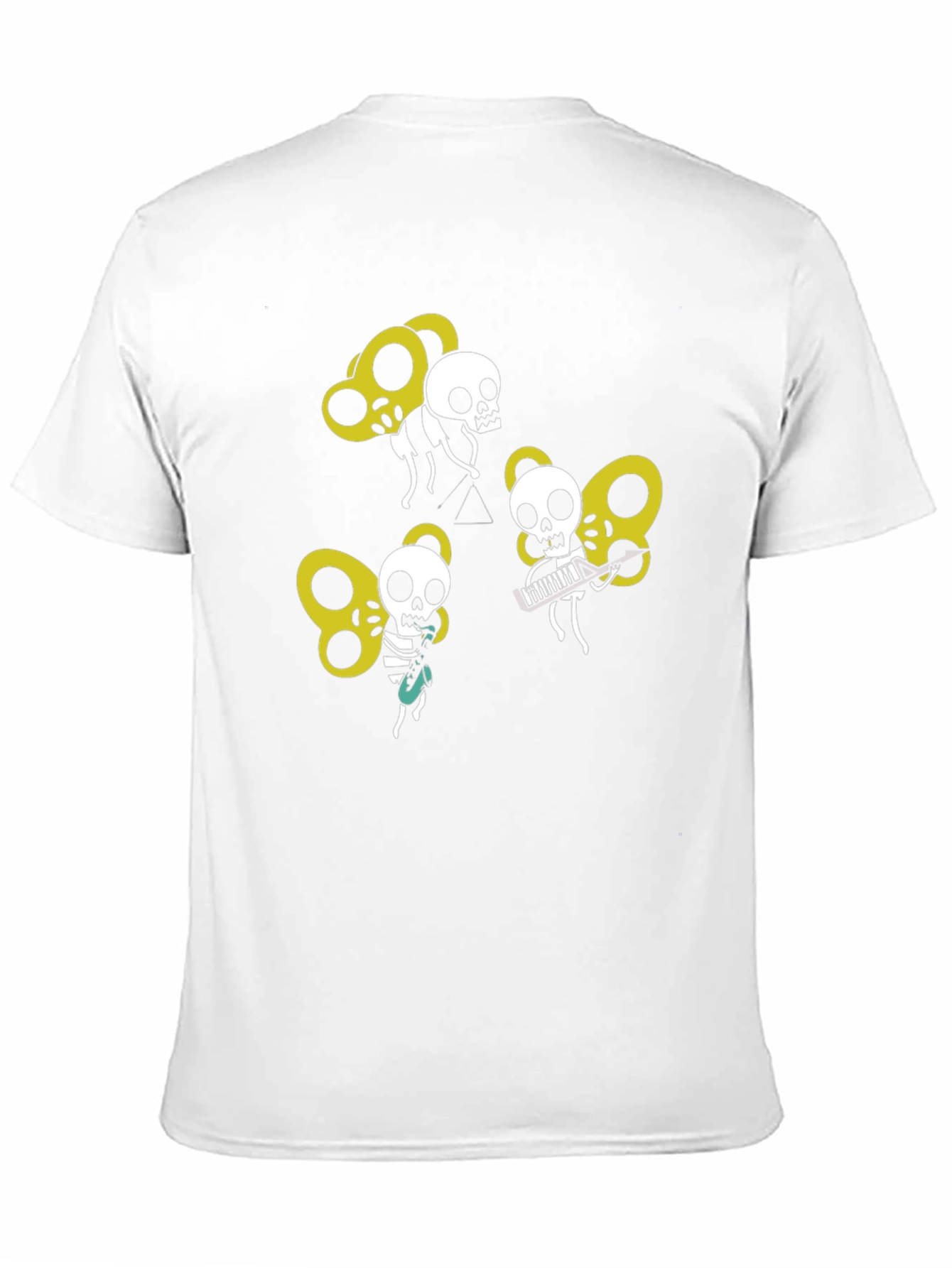 Skull Band Graphic Tee - Unique Design