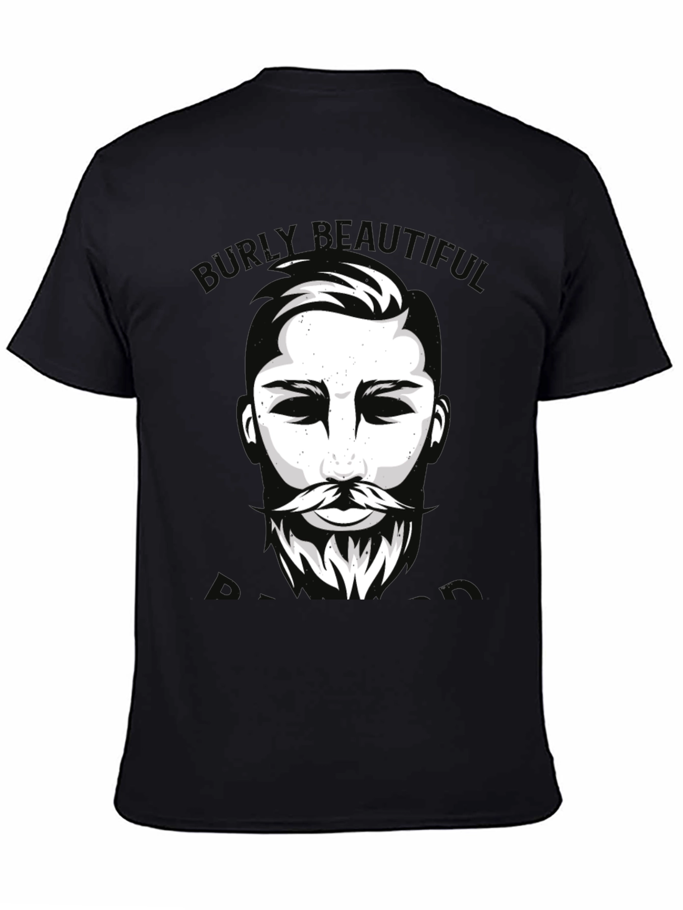 Burly Beautiful Graphic T-Shirt - Black Cotton Tee