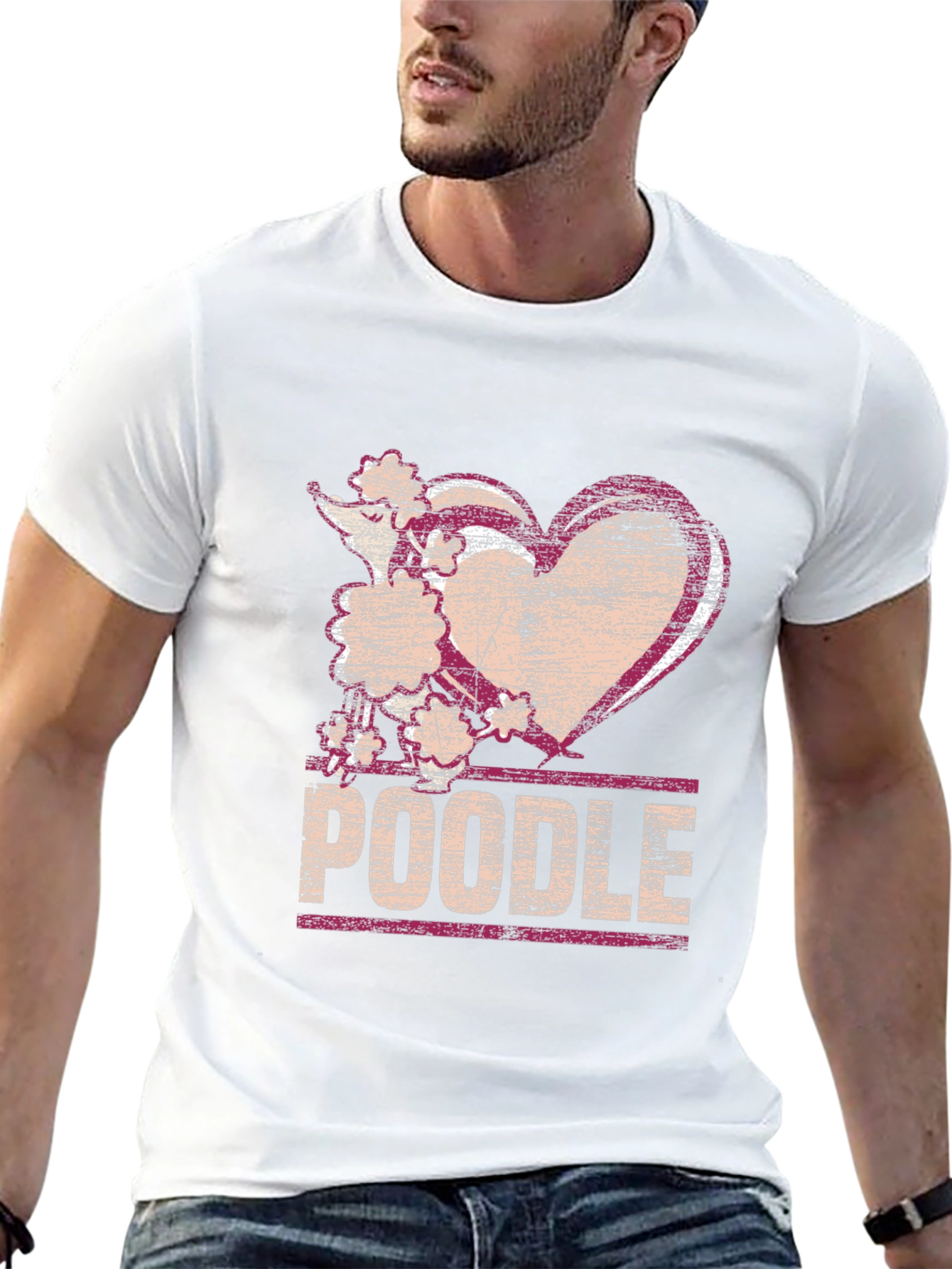 Poodle Heart T-Shirt - Dog Lover Tee