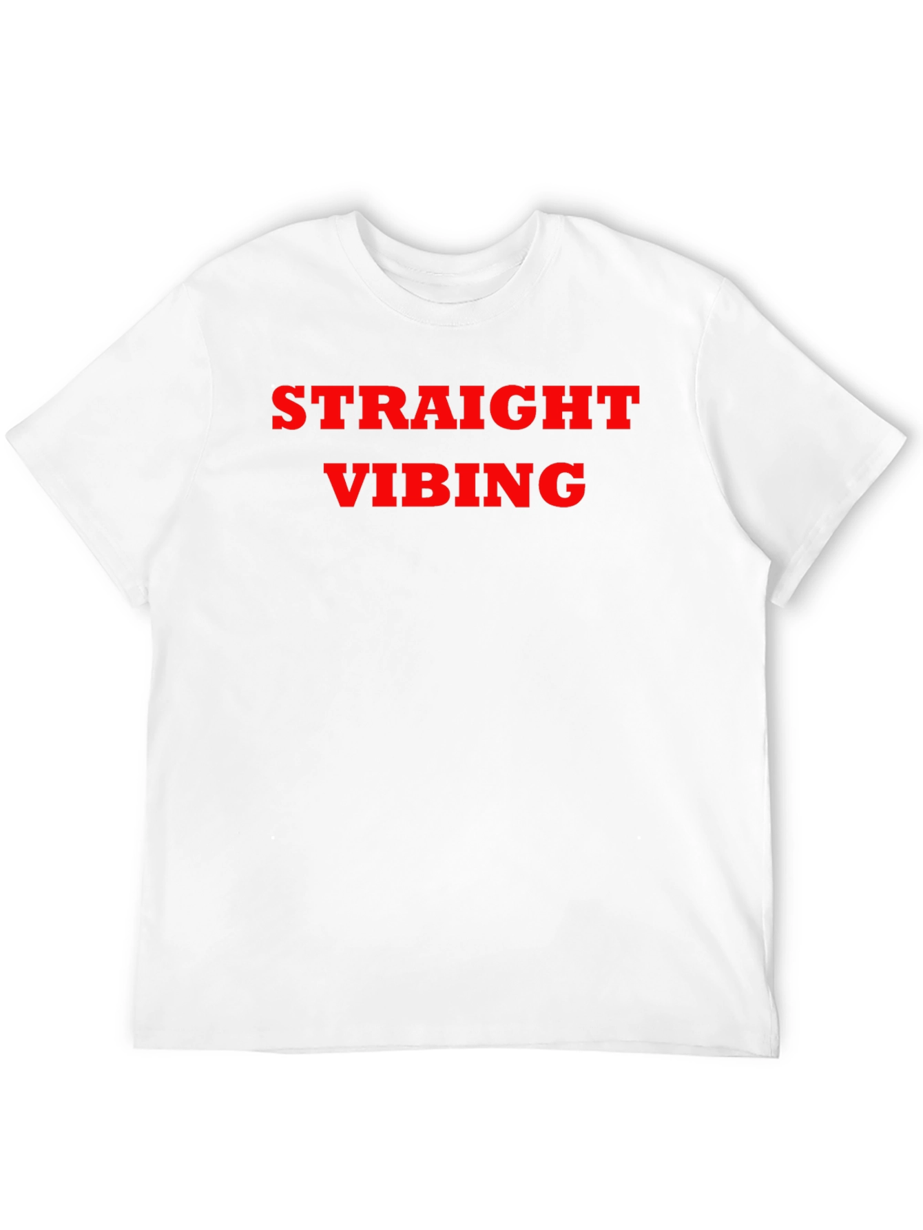 Straight Vibing Graphic Tee - Black Cotton Blend Shirt
