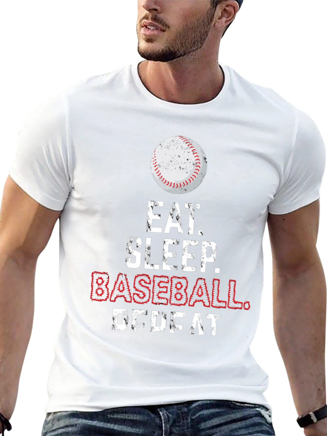 Eat Sleep Baseball Repeat Graphic Tee
