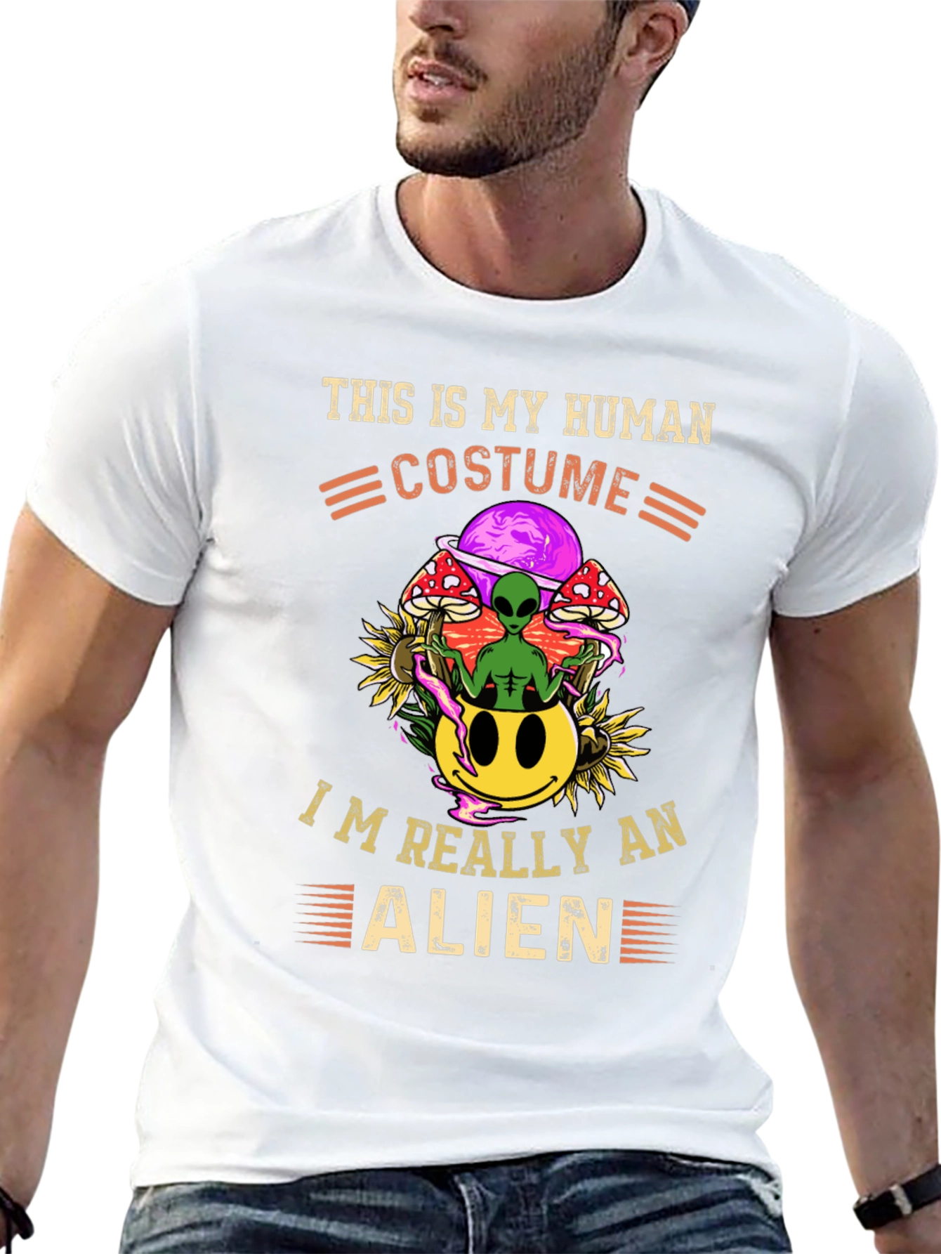 Human Costume Alien Graphic Tee