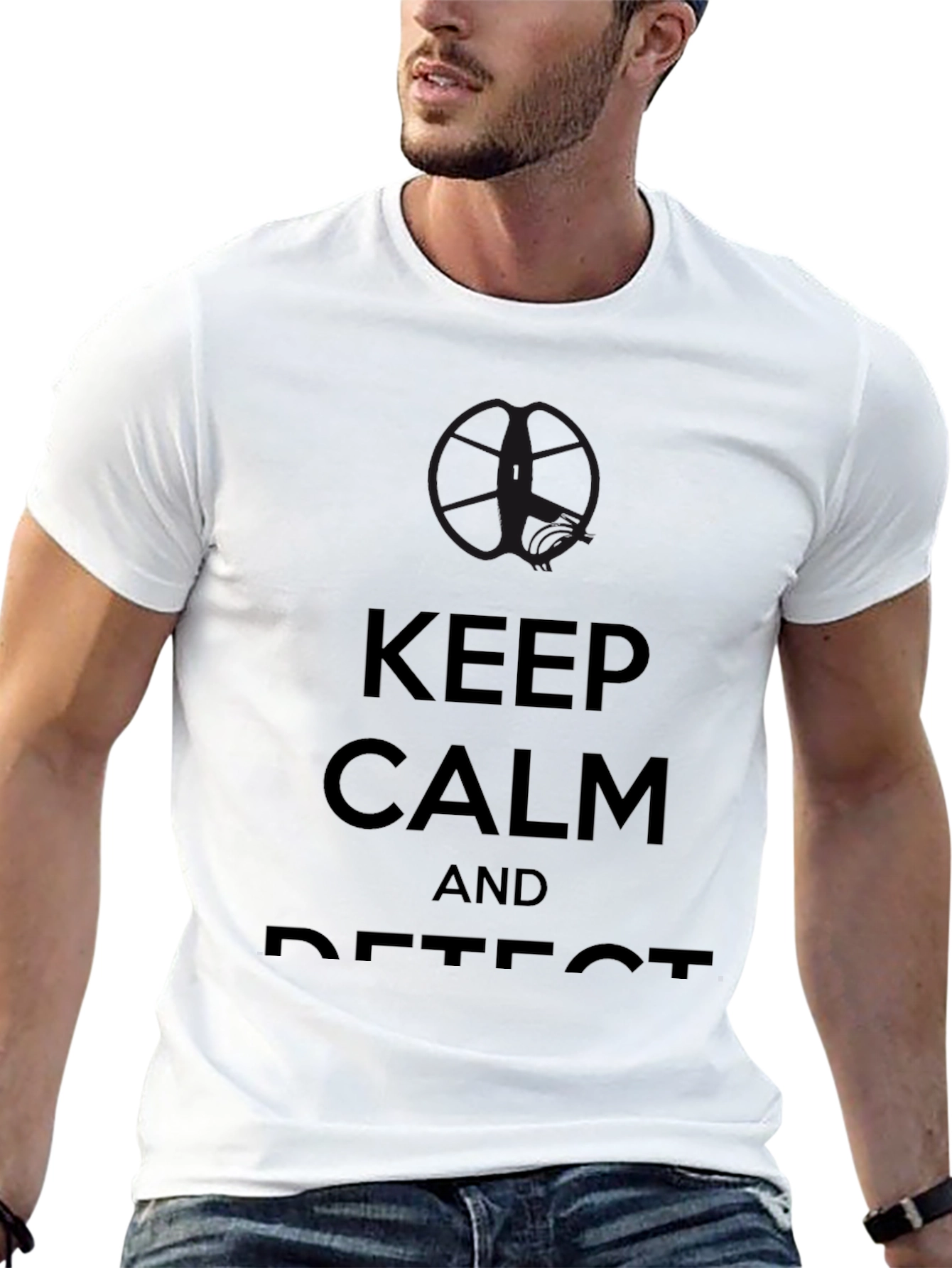 Keep Calm and Detect Black T-Shirt