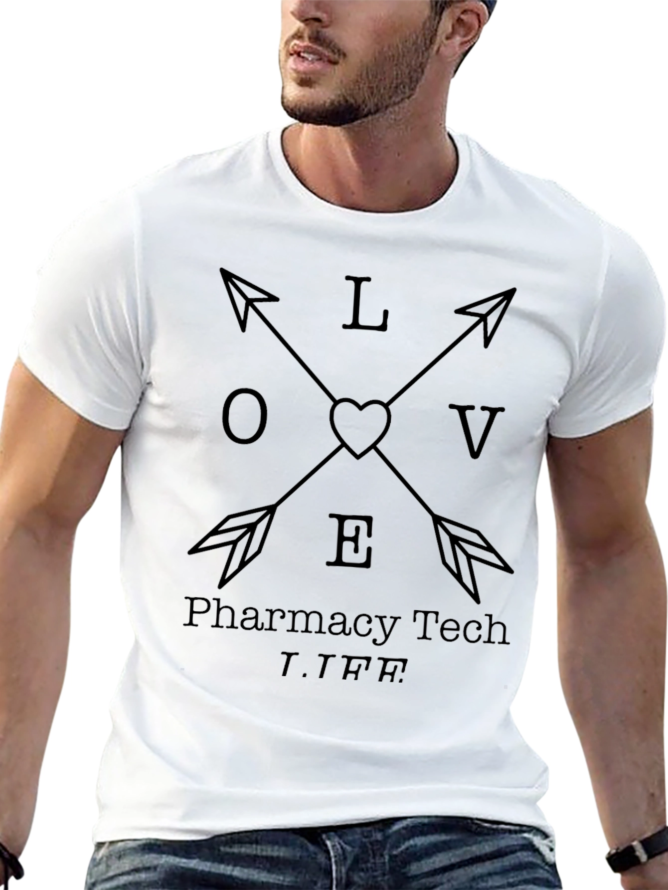 Pharmacy Tech LIFE Arrow Heart T-Shirt