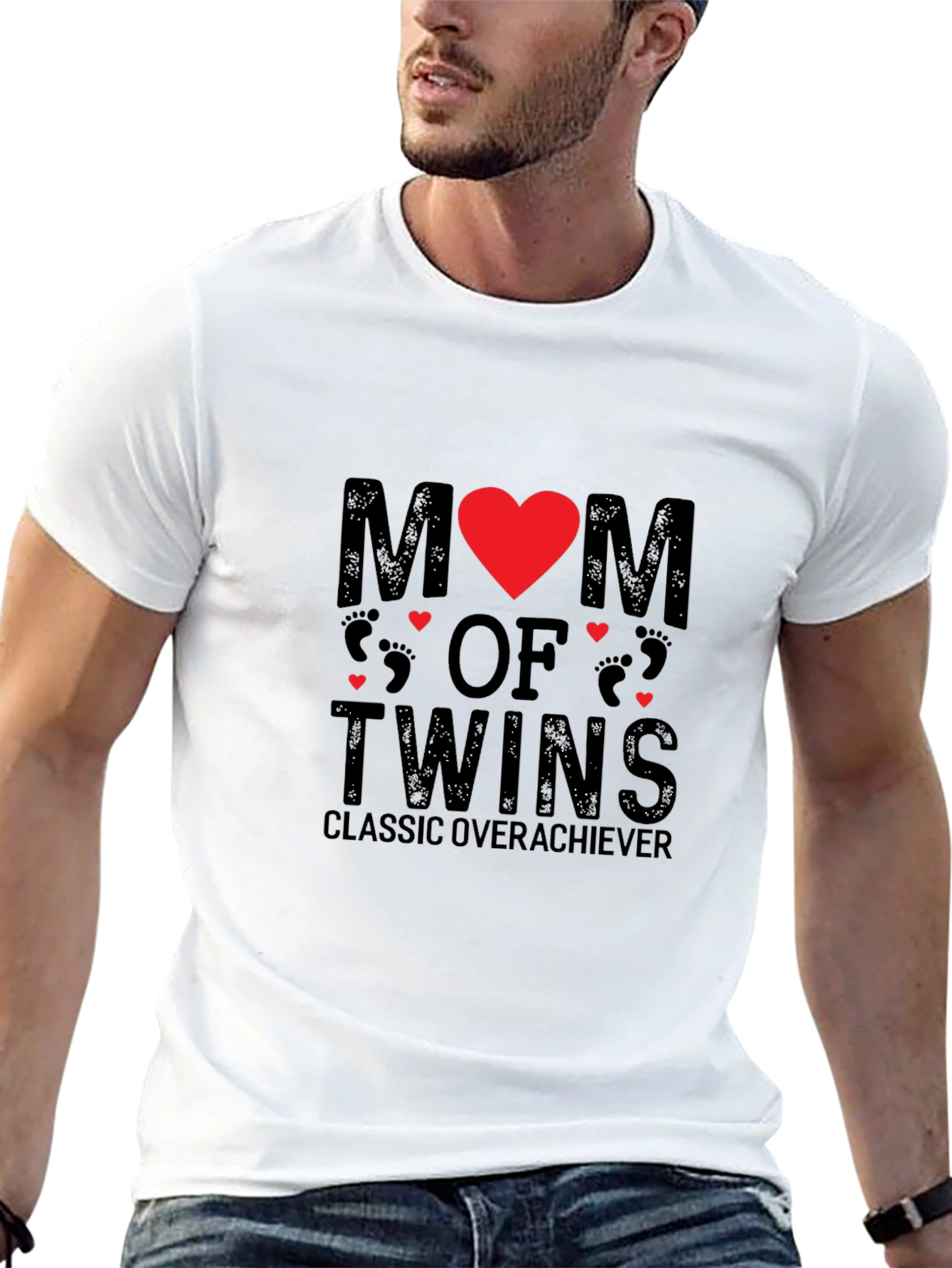 Mom of Twins Graphic Tee - Classic Overachiever T-Shirt