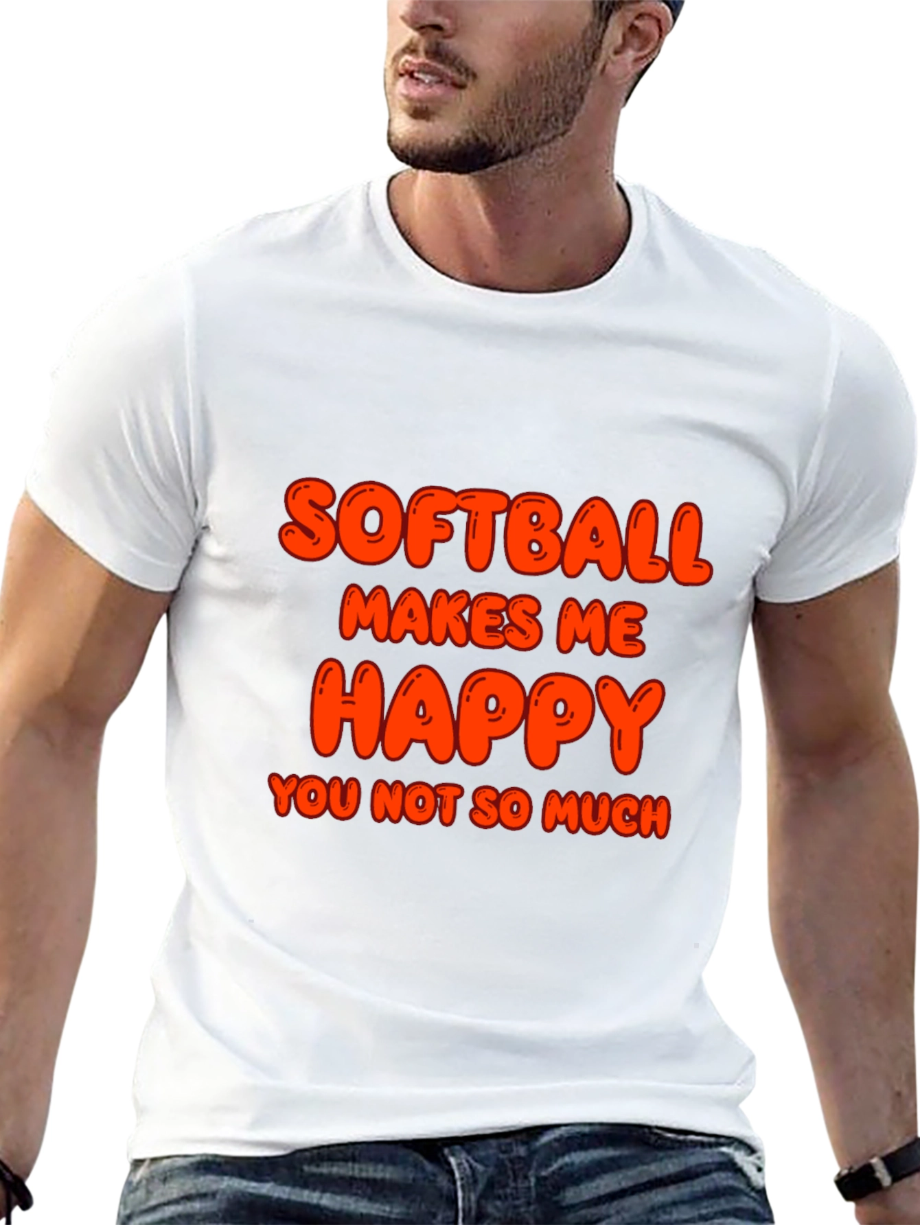Softball Makes Me Happy T-Shirt