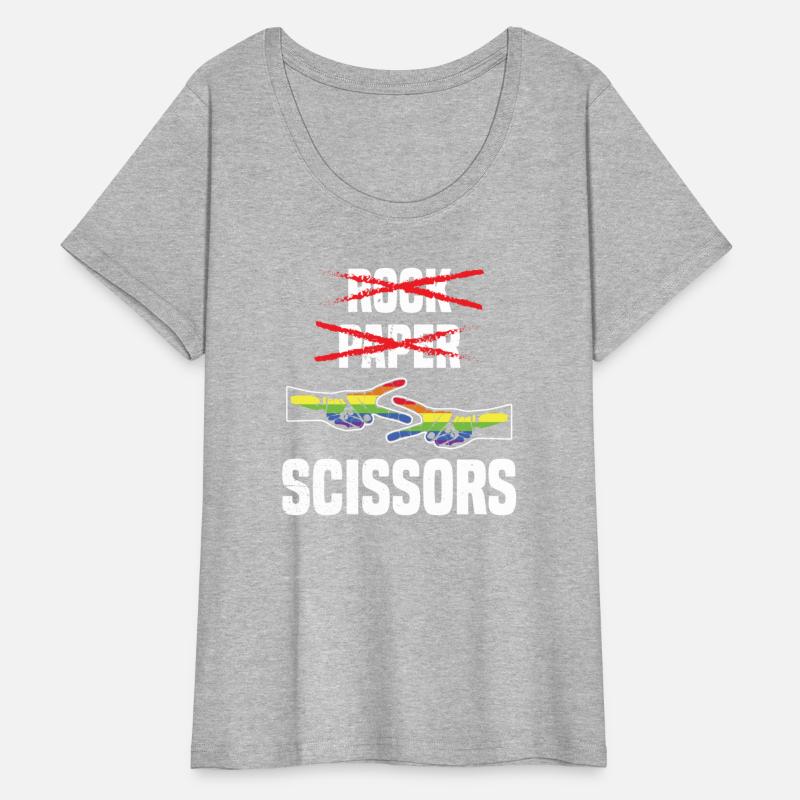 Womens Rock Paper Scissors Funny Lgbt Pride