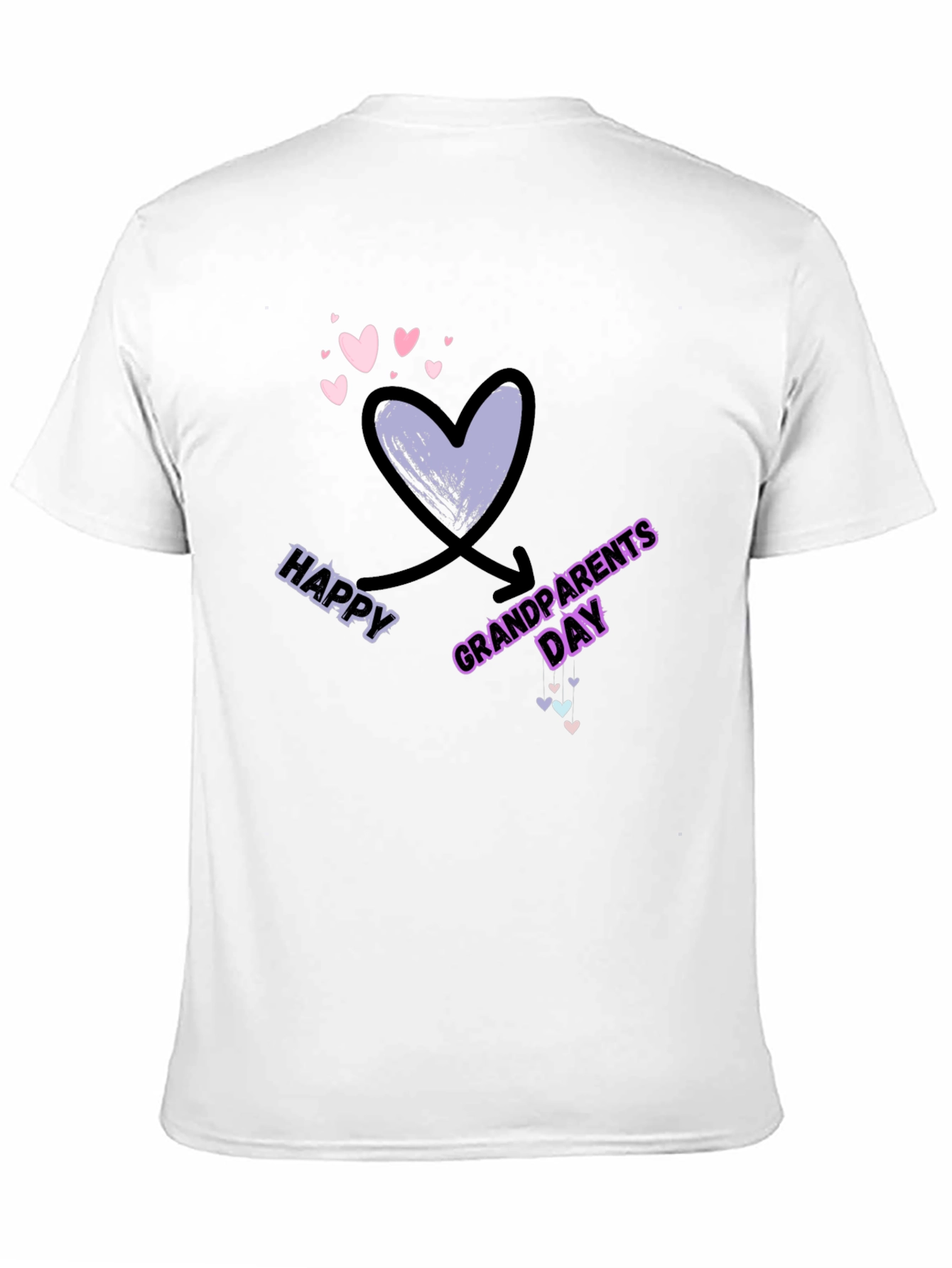 Happy Grandparents Day Black T-Shirt