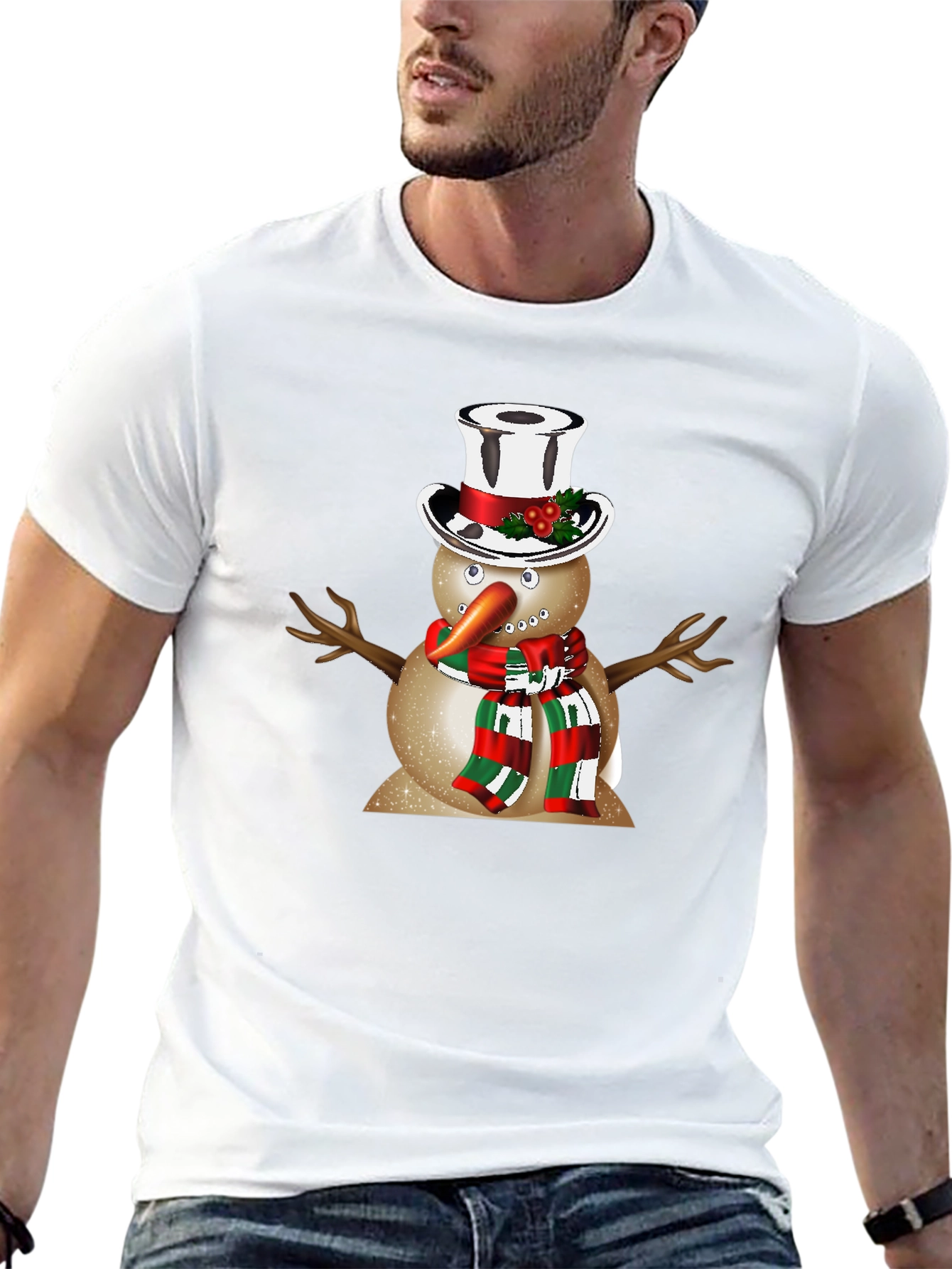 Festive Snowman T-Shirt - Holiday Apparel