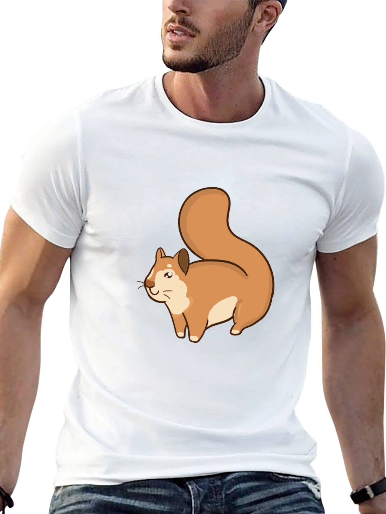 Squirrel Graphic Black T-Shirt