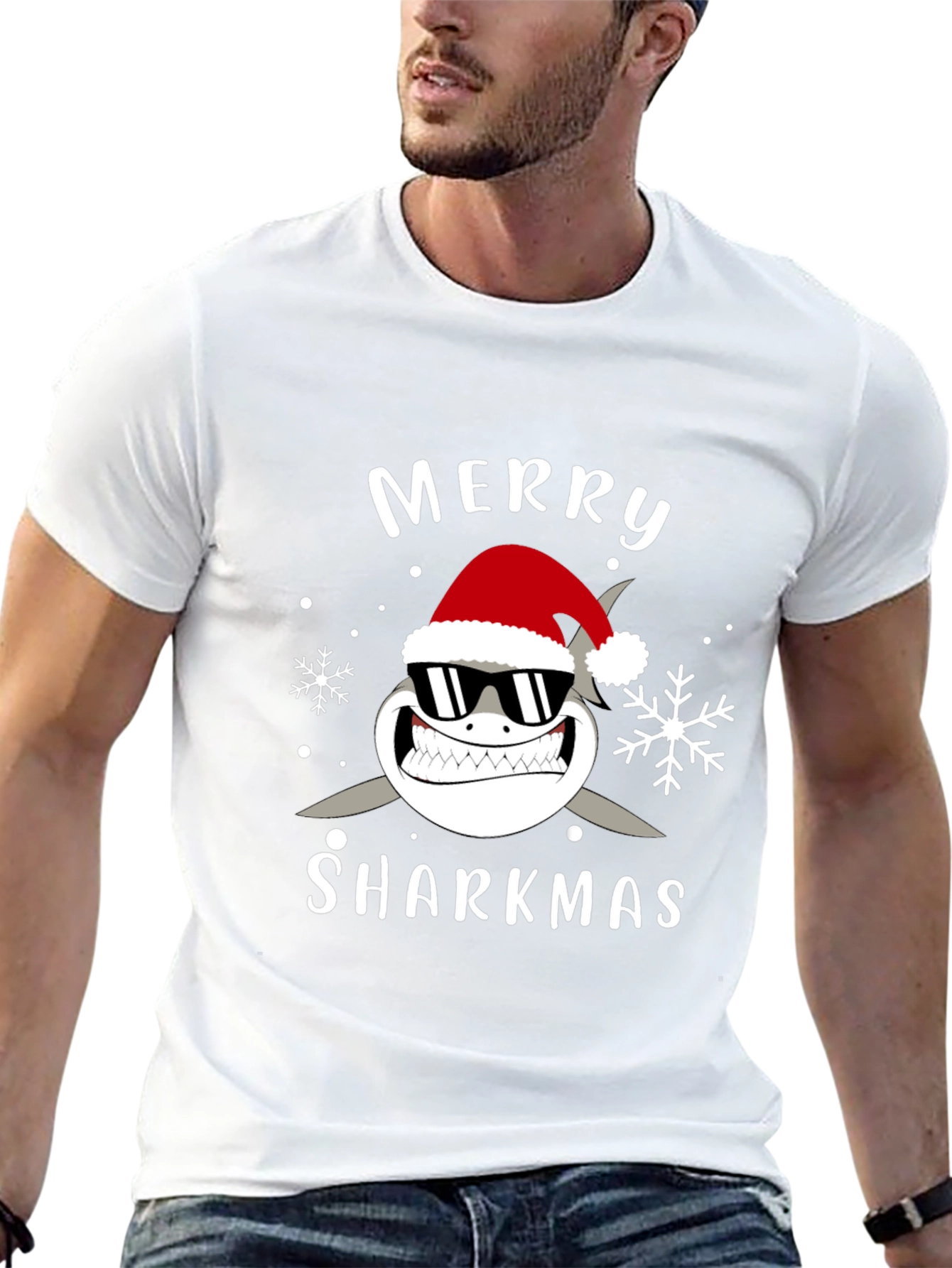 Merry Sharkmas Graphic T-Shirt