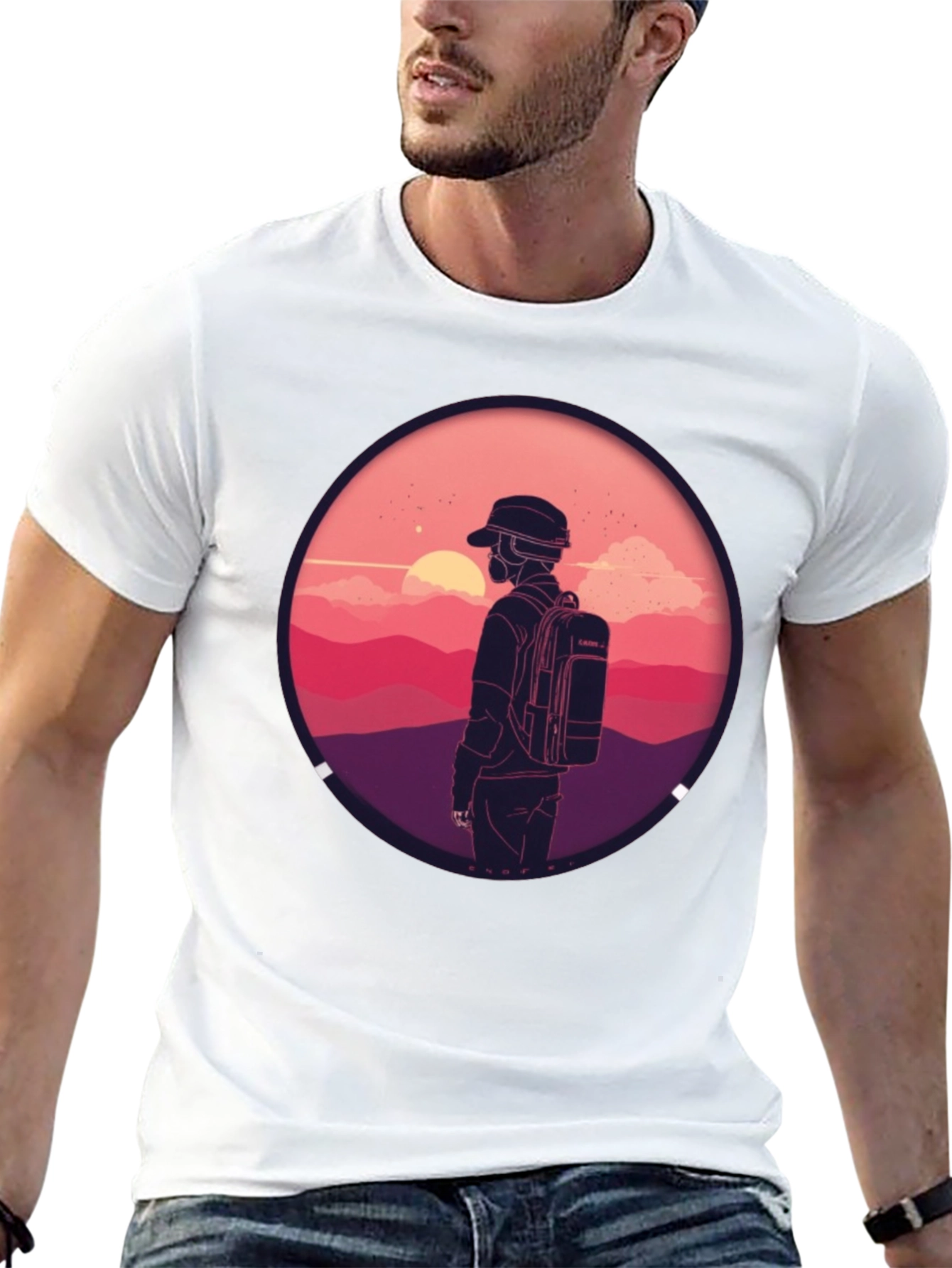Sunset Hiker Graphic Tee - Adventure Ready