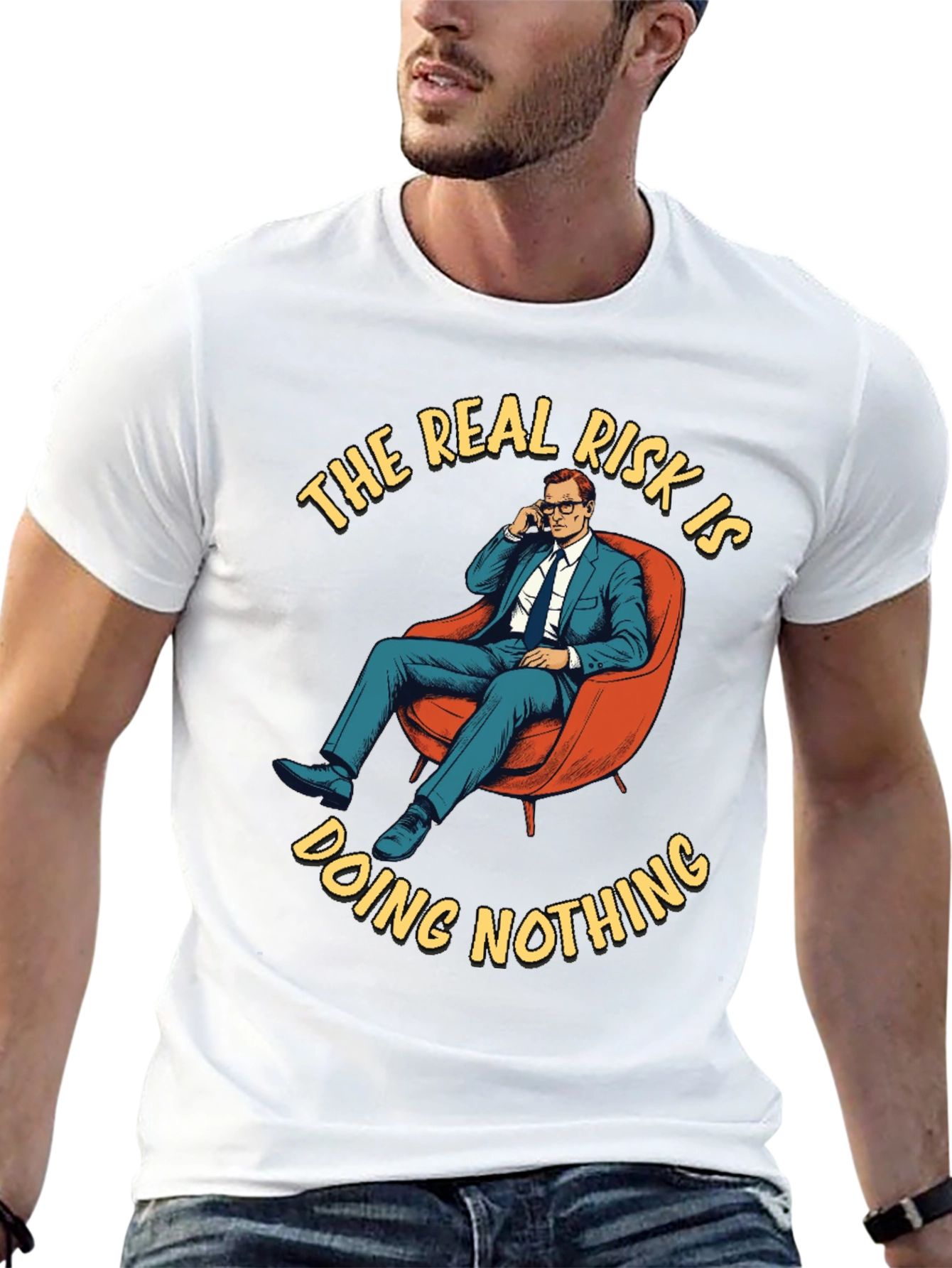 The Real Risk T-Shirt - Doing Nothing Graphic Tee