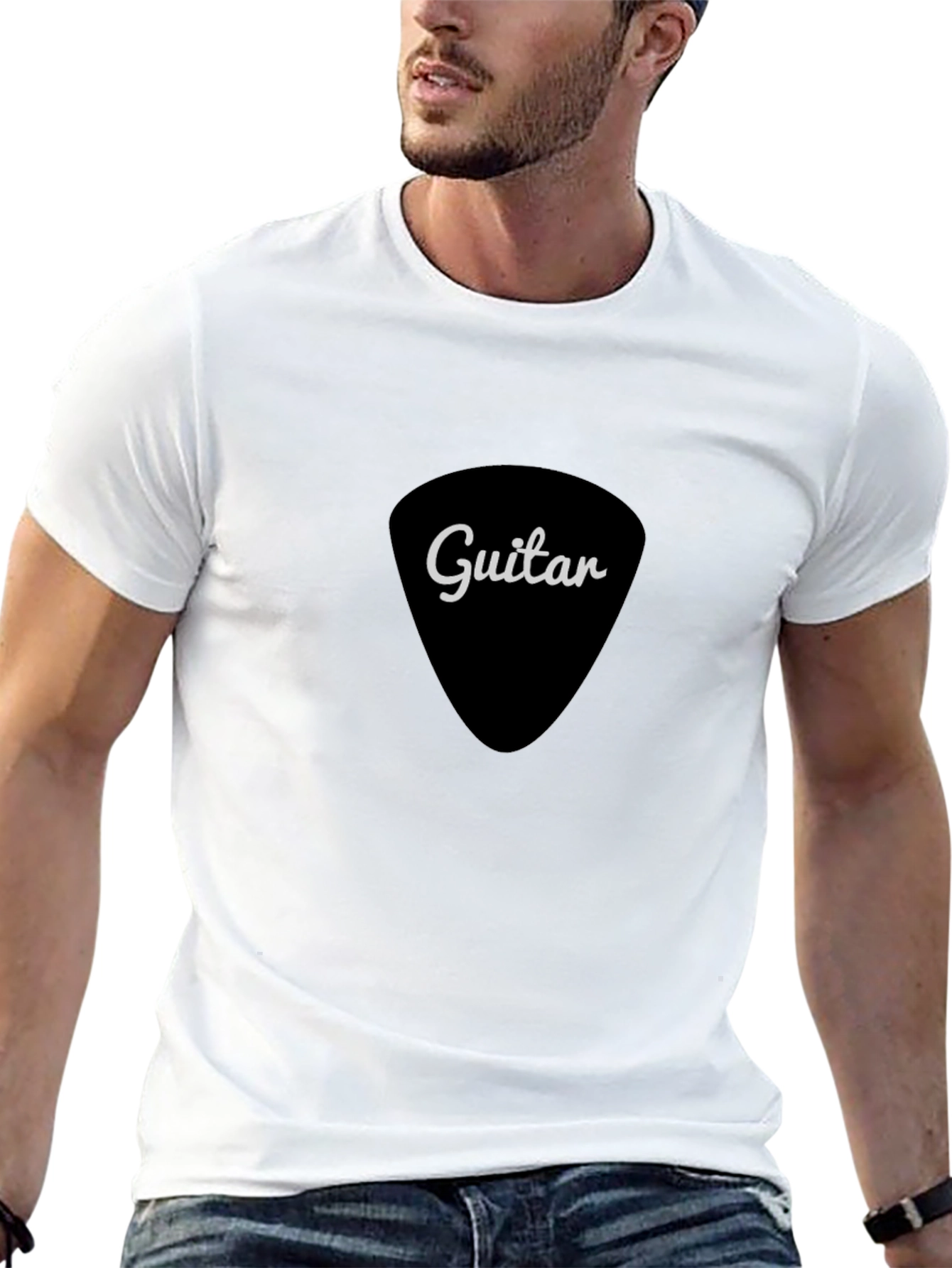 Guitar Pick Tee - Musicians Black T-Shirt