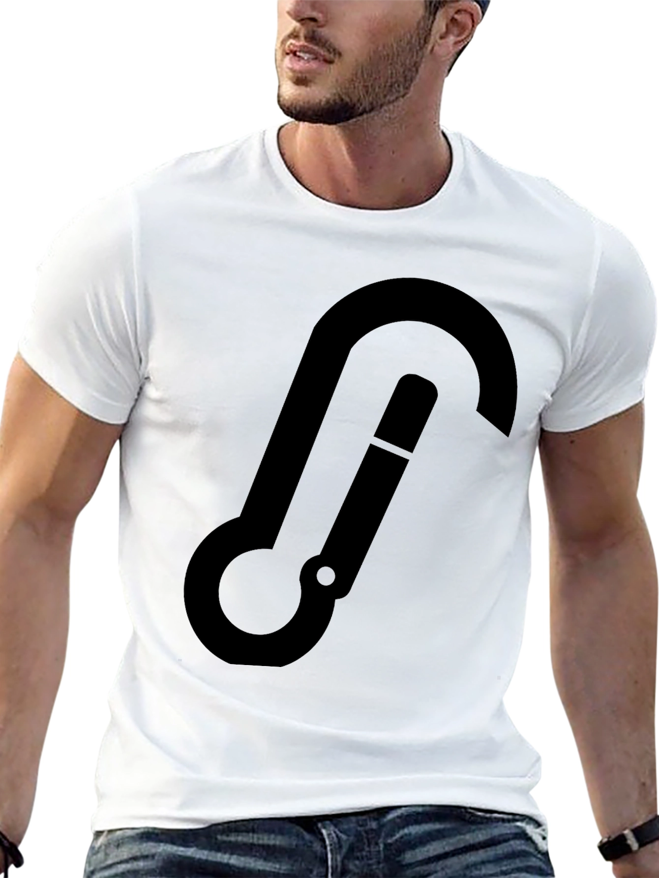 Black Carabiner Graphic Tee - Everyday Style