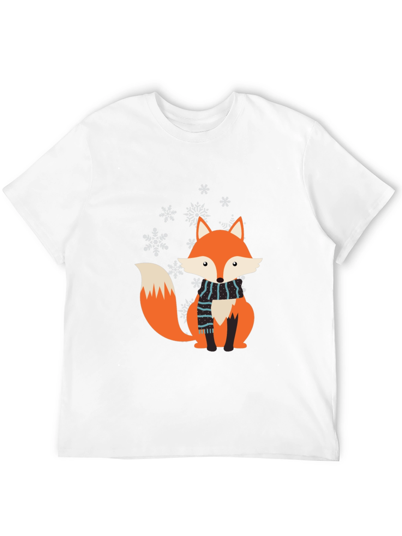 Fox Scarf T-Shirt - Mens Black Tee
