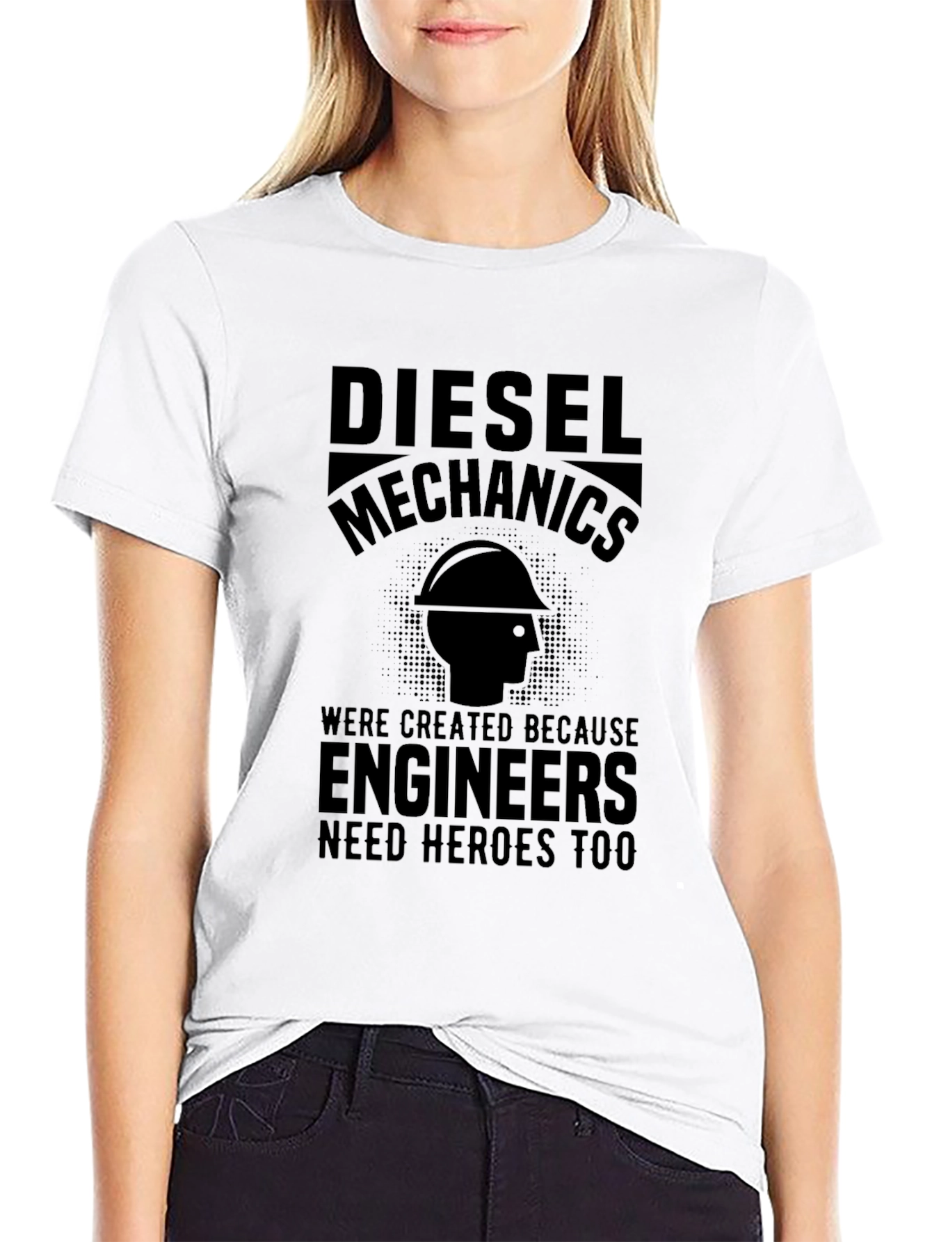 Diesel Mechanics Engineers Hero Black T-Shirt