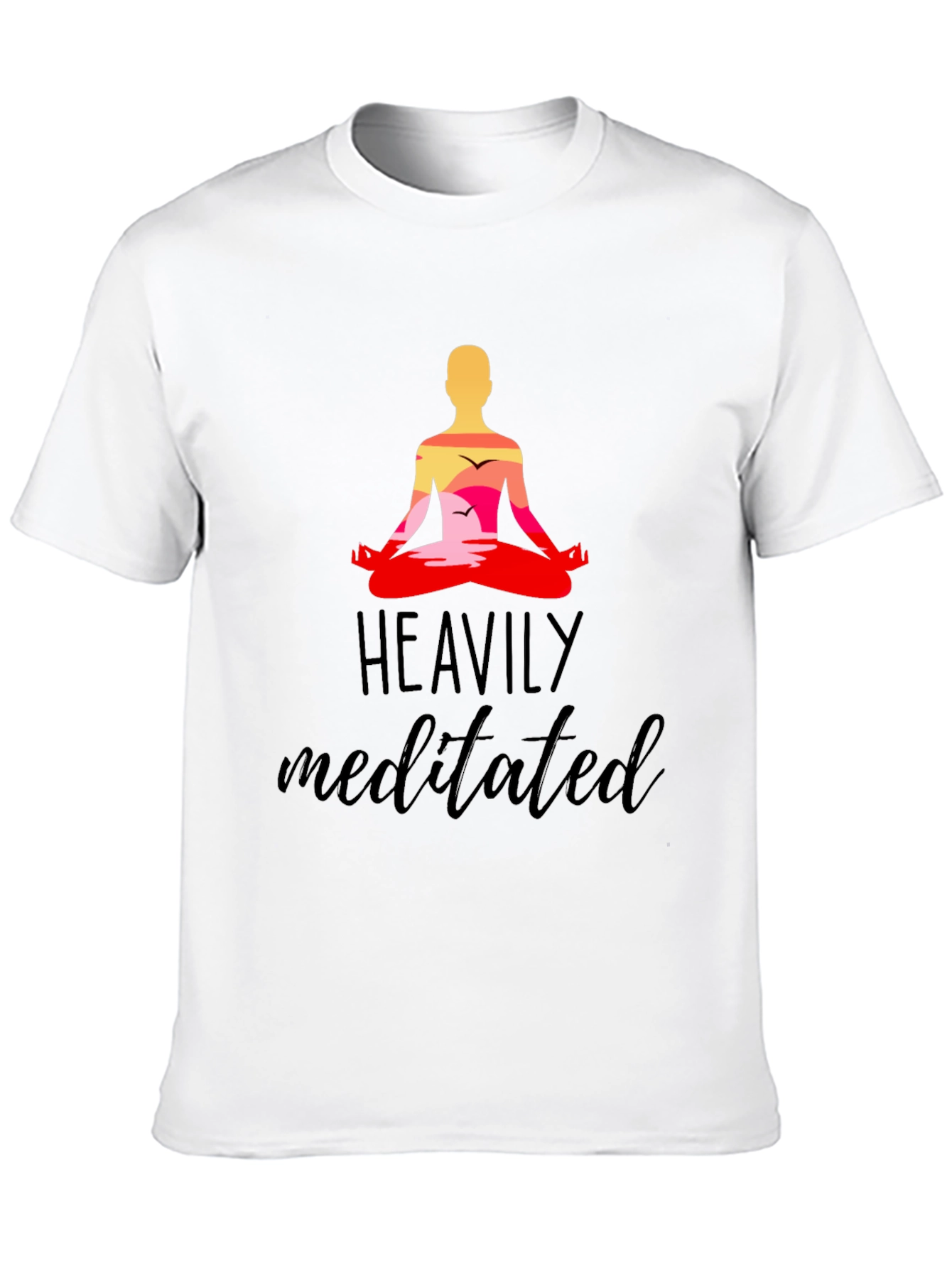 Heavily Meditated Black Graphic T-Shirt