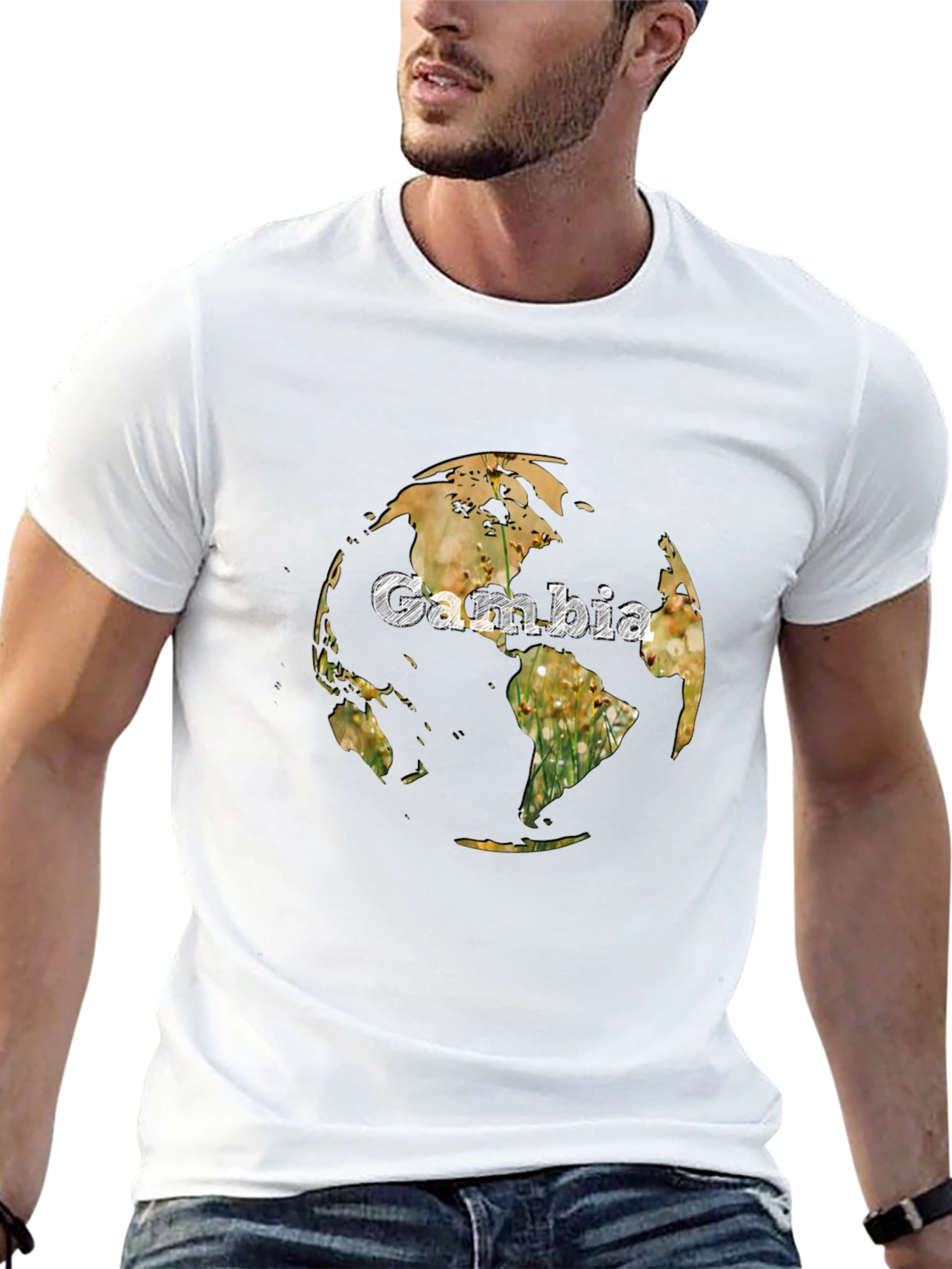 Gambia Globe Graphic Tee - Unique Design