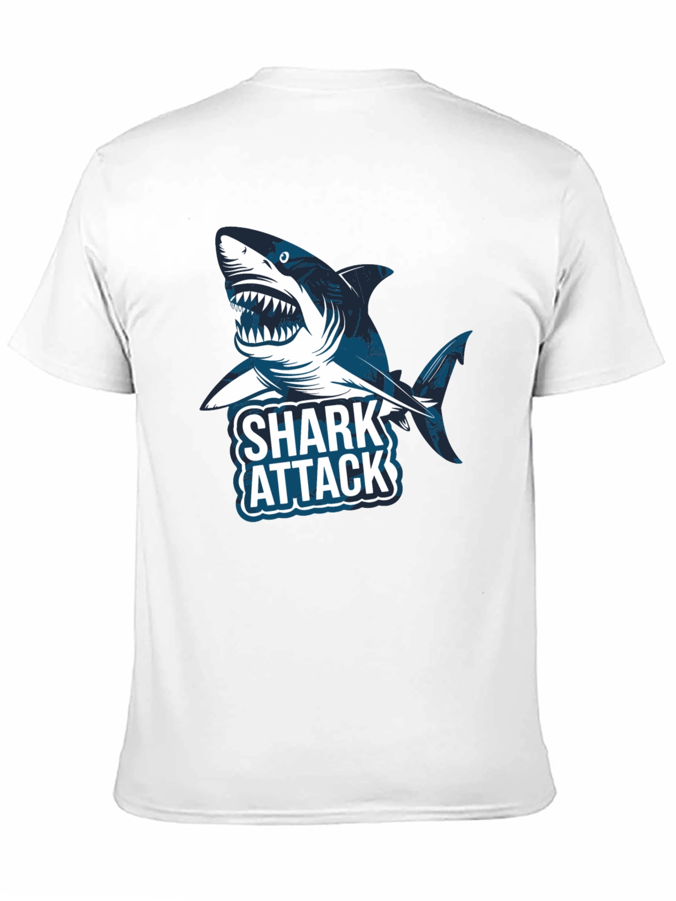 Shark Attack Graphic Tee - Stylish Cotton T-Shirt