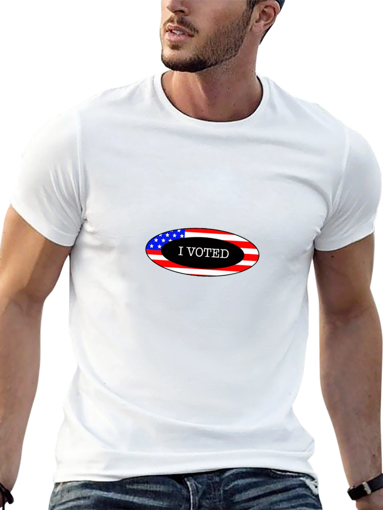 I Voted Election Patriotic Graphic T-Shirt