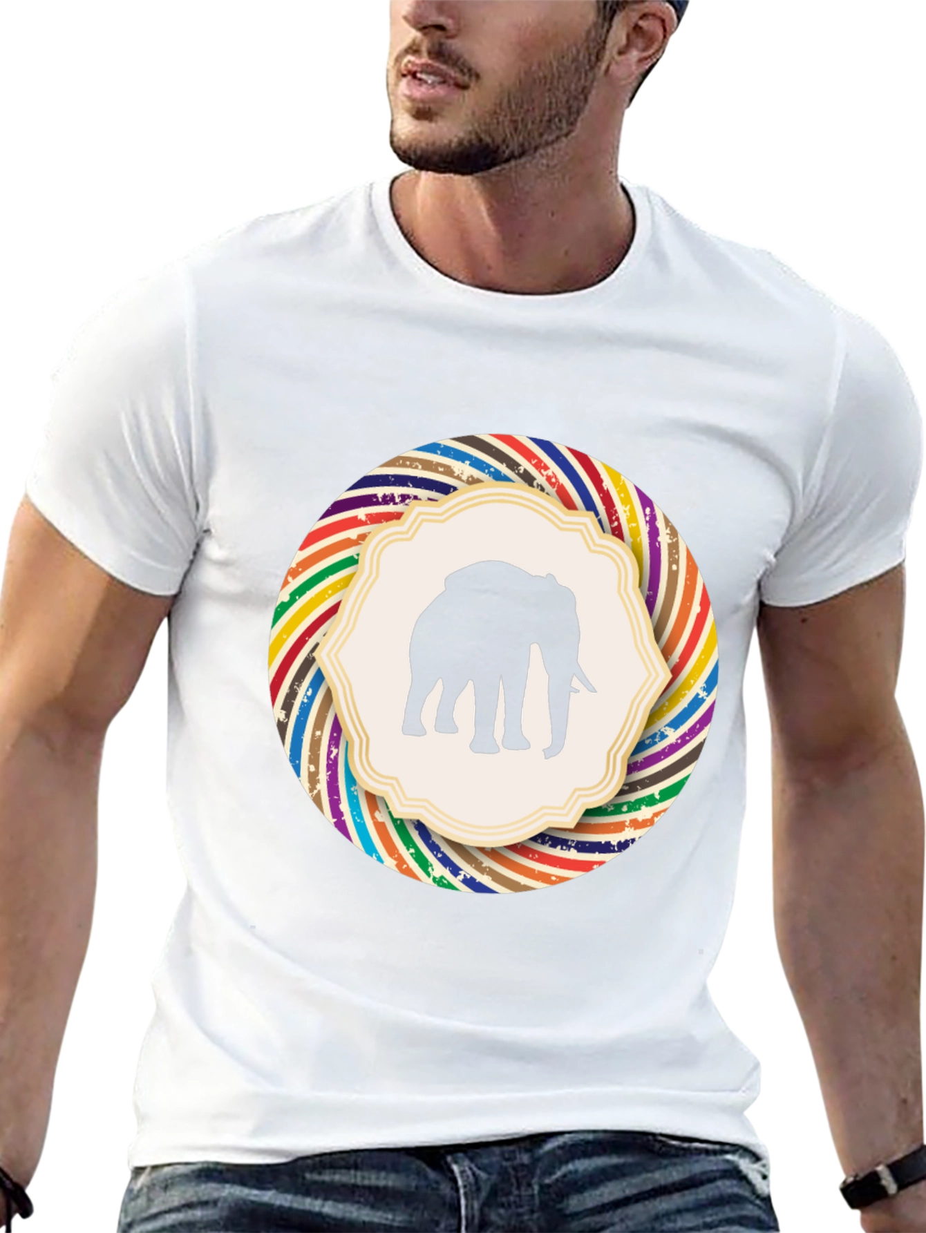 Elephant Silhouette Graphic Tee