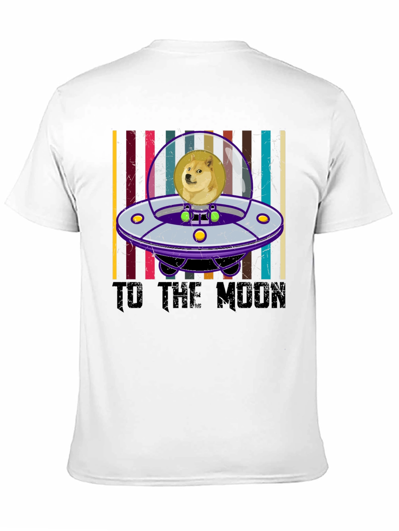Doge to the Moon T-Shirt Crypto Black Cotton Tee