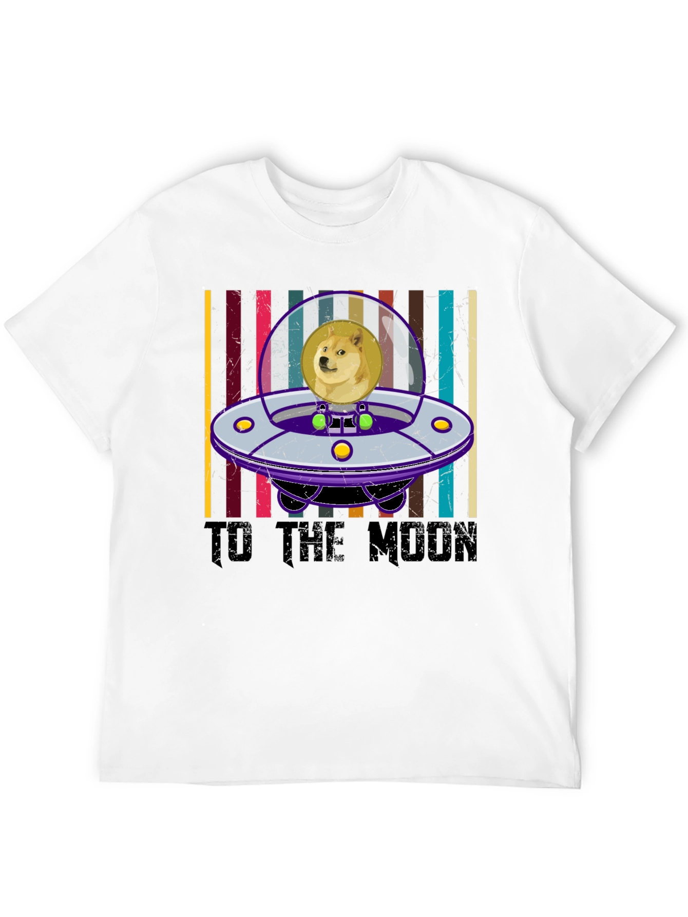 Doge to the Moon T-Shirt Crypto Black Cotton Tee