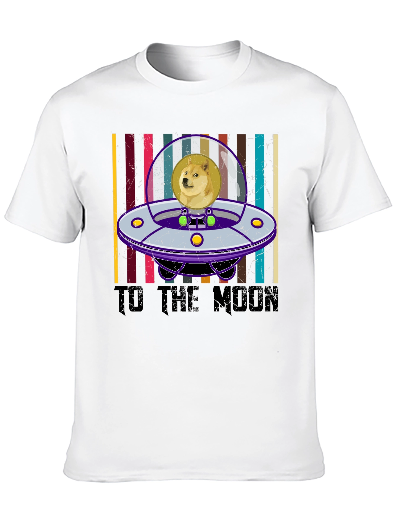 Doge to the Moon T-Shirt Crypto Black Cotton Tee
